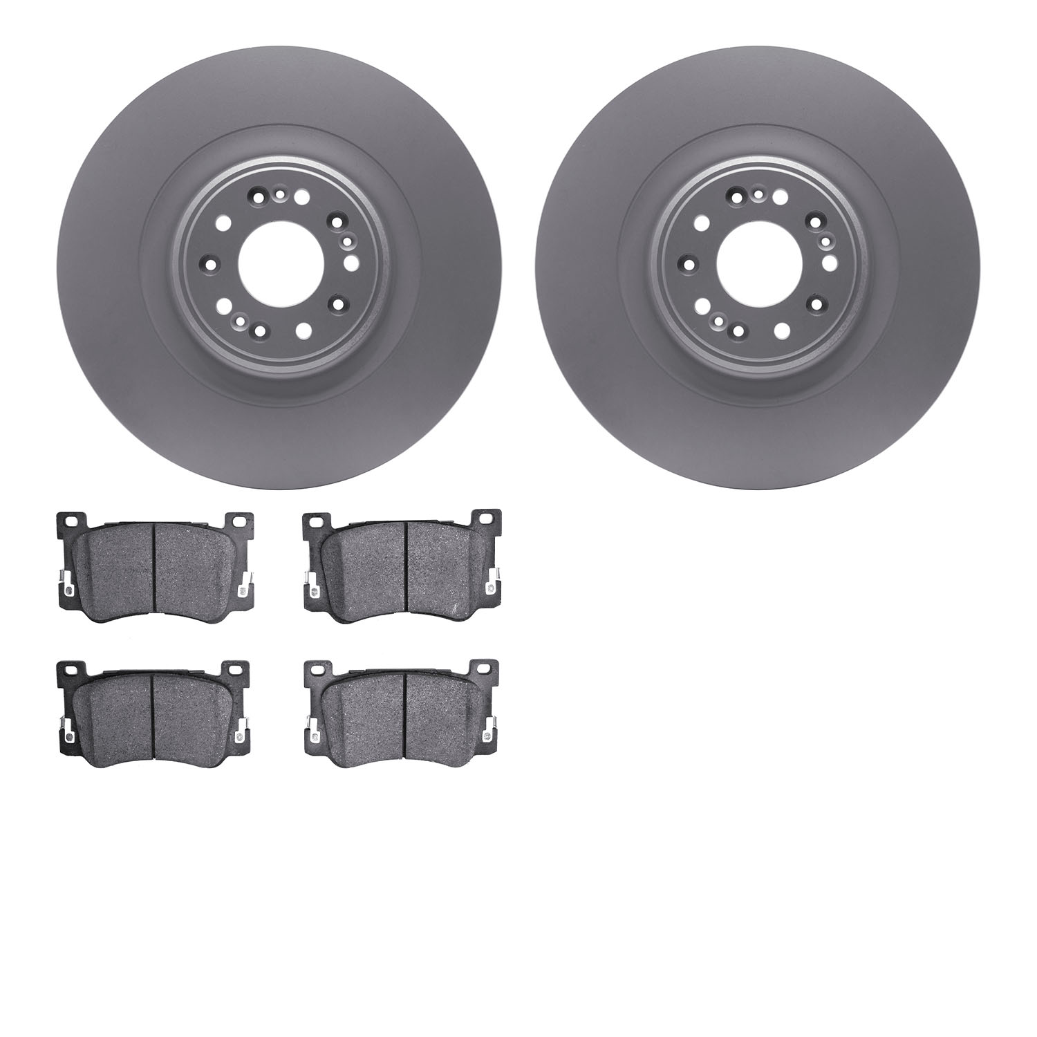 4302-10001 Geospec Brake Rotors with 3000-Series Ceramic Brake Pads Kit, Fits Select Kia/Hyundai/Genesis, Position: Front