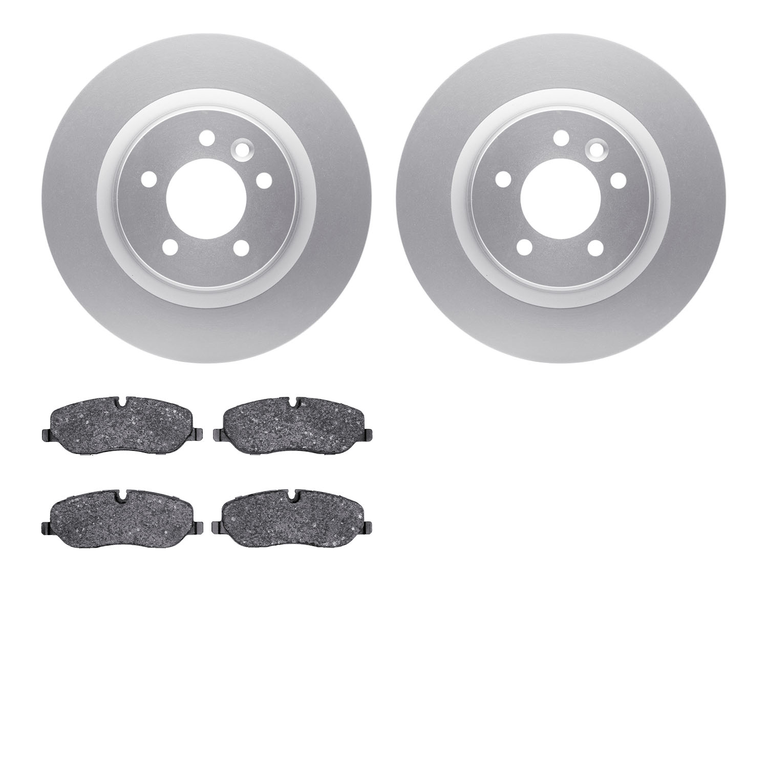 4302-11006 Geospec Brake Rotors with 3000-Series Ceramic Brake Pads Kit, 2005-2009 Land Rover, Position: Front