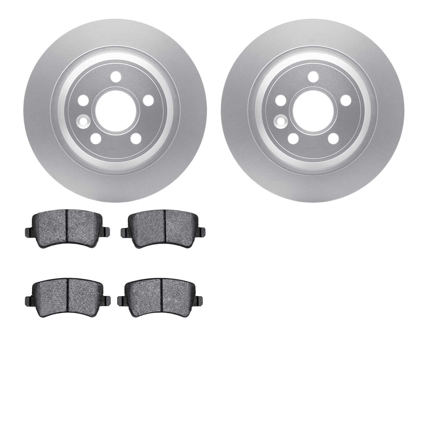 4302-11012 Geospec Brake Rotors with 3000-Series Ceramic Brake Pads Kit, 2012-2015 Land Rover, Position: Rear