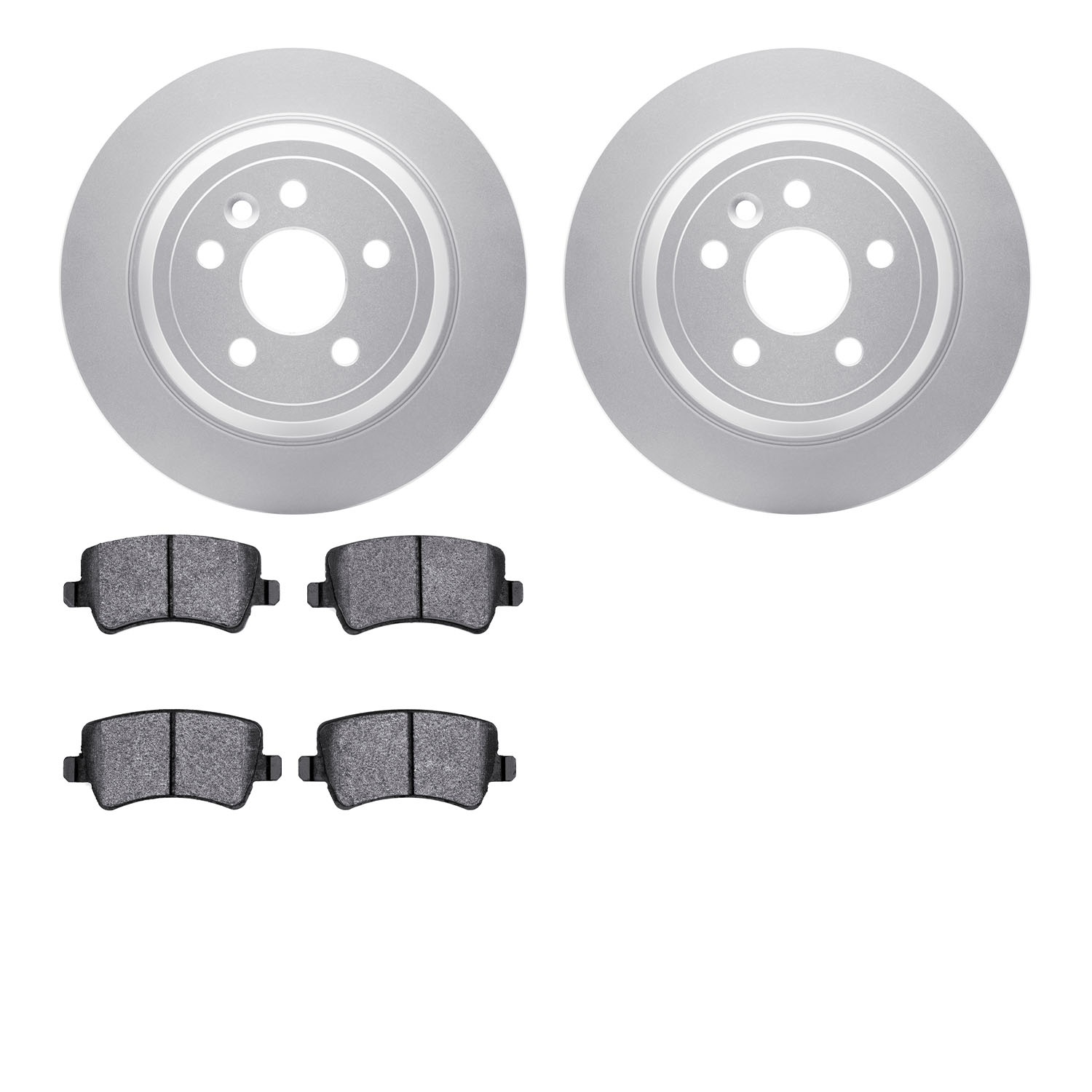 4302-11013 Geospec Brake Rotors with 3000-Series Ceramic Brake Pads Kit, 2013-2015 Land Rover, Position: Rear