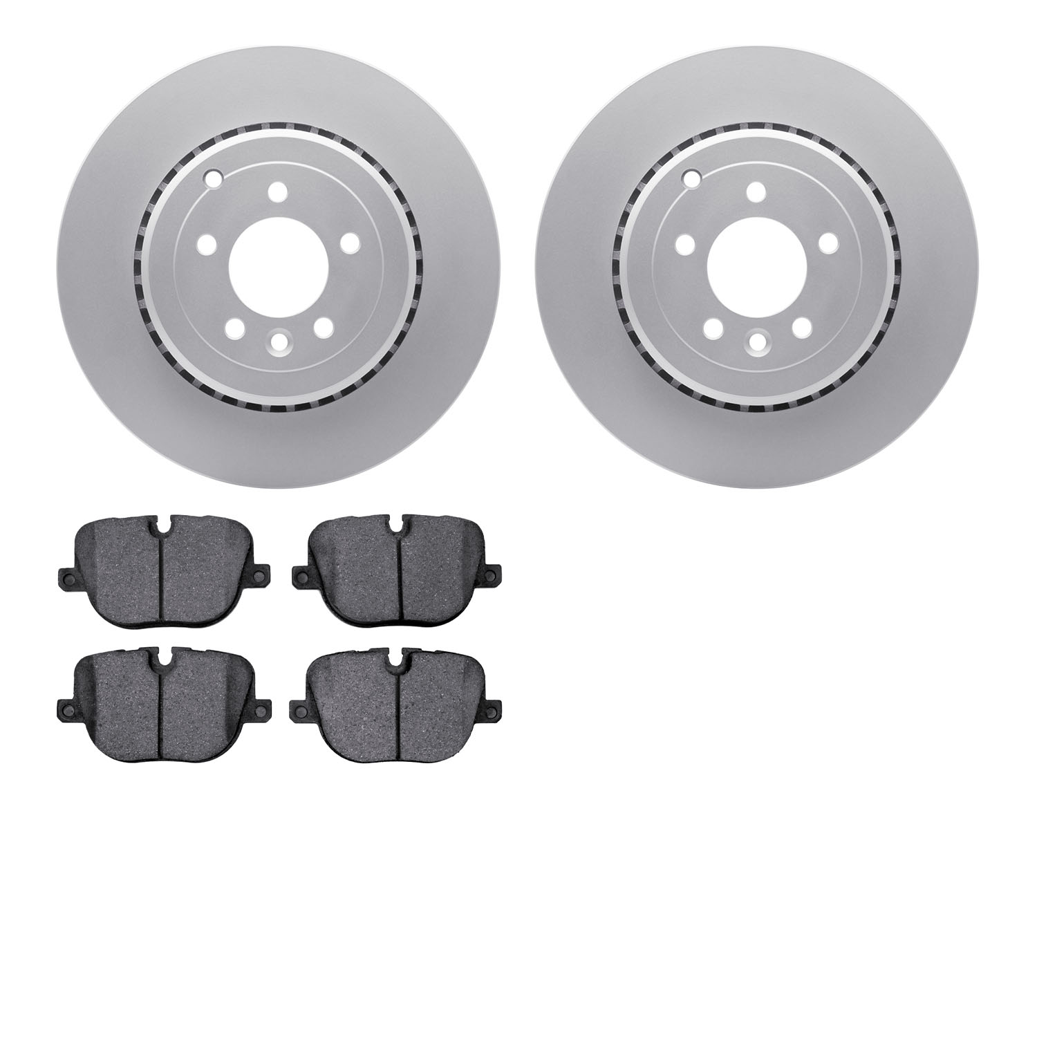 4302-11018 Geospec Brake Rotors with 3000-Series Ceramic Brake Pads Kit, 2010-2013 Land Rover, Position: Rear