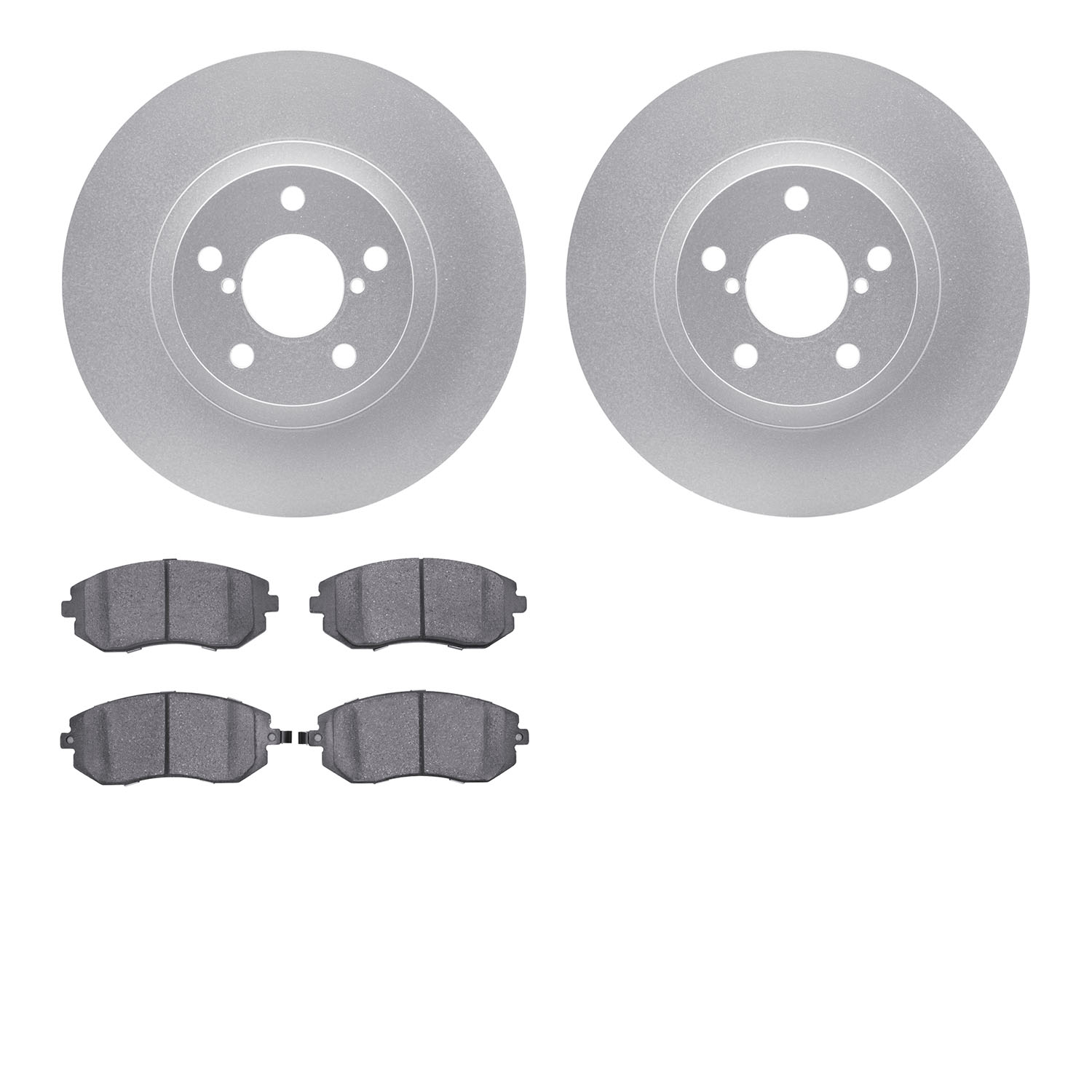 4302-13013 Geospec Brake Rotors with 3000-Series Ceramic Brake Pads Kit, 2002-2010 GM, Position: Front