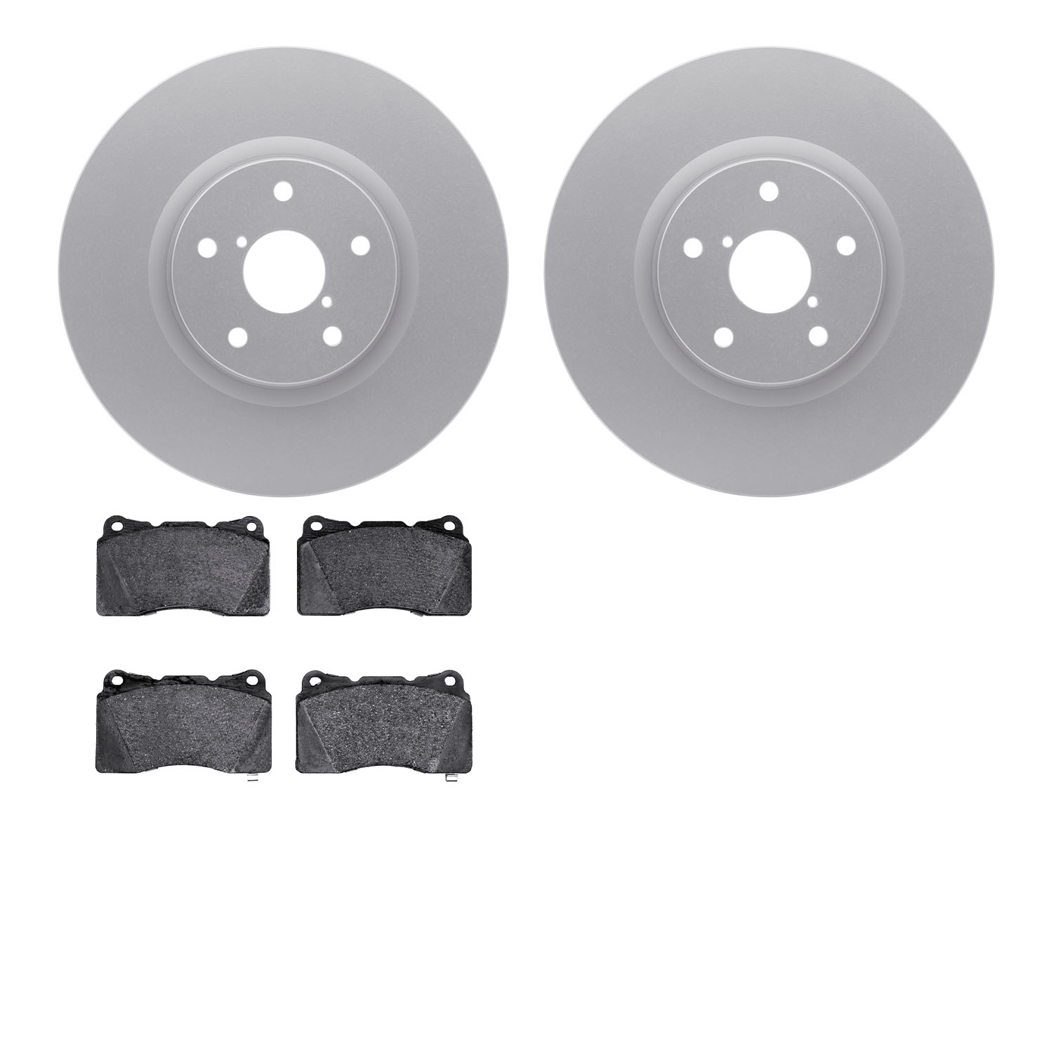 4302-13021 Geospec Brake Rotors with 3000-Series Ceramic Brake Pads Kit, 2005-2020 Subaru, Position: Front