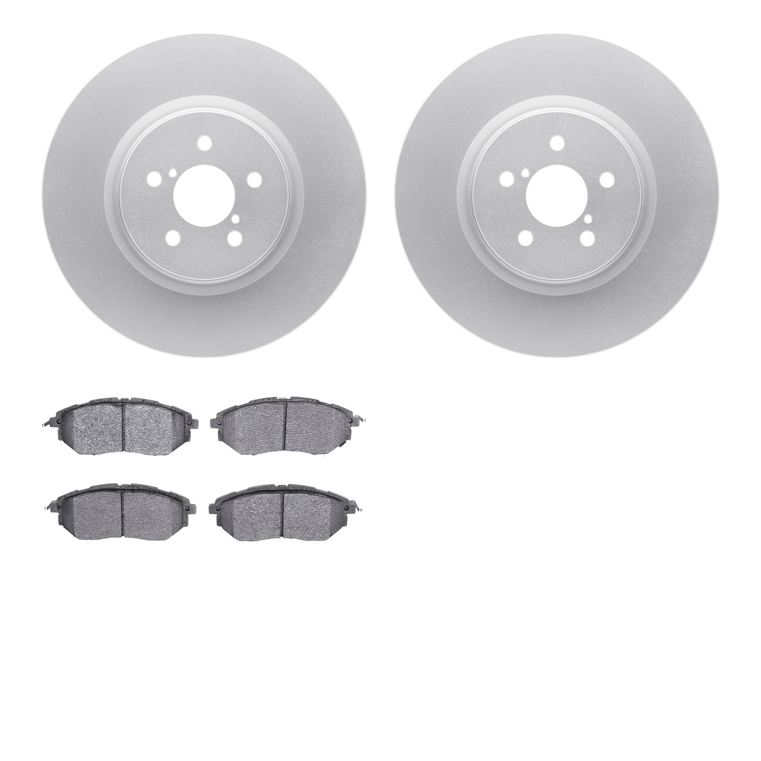 4302-13023 Geospec Brake Rotors with 3000-Series Ceramic Brake Pads Kit, 2005-2018 Subaru, Position: Front