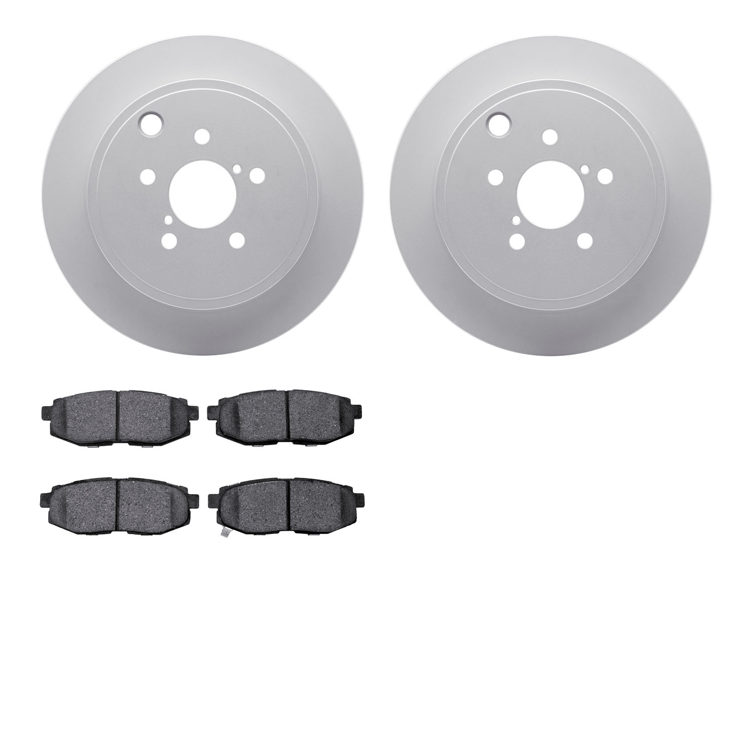 4302-13030 Geospec Brake Rotors with 3000-Series Ceramic Brake Pads Kit, Fits Select Multiple Makes/Models, Position: Rear