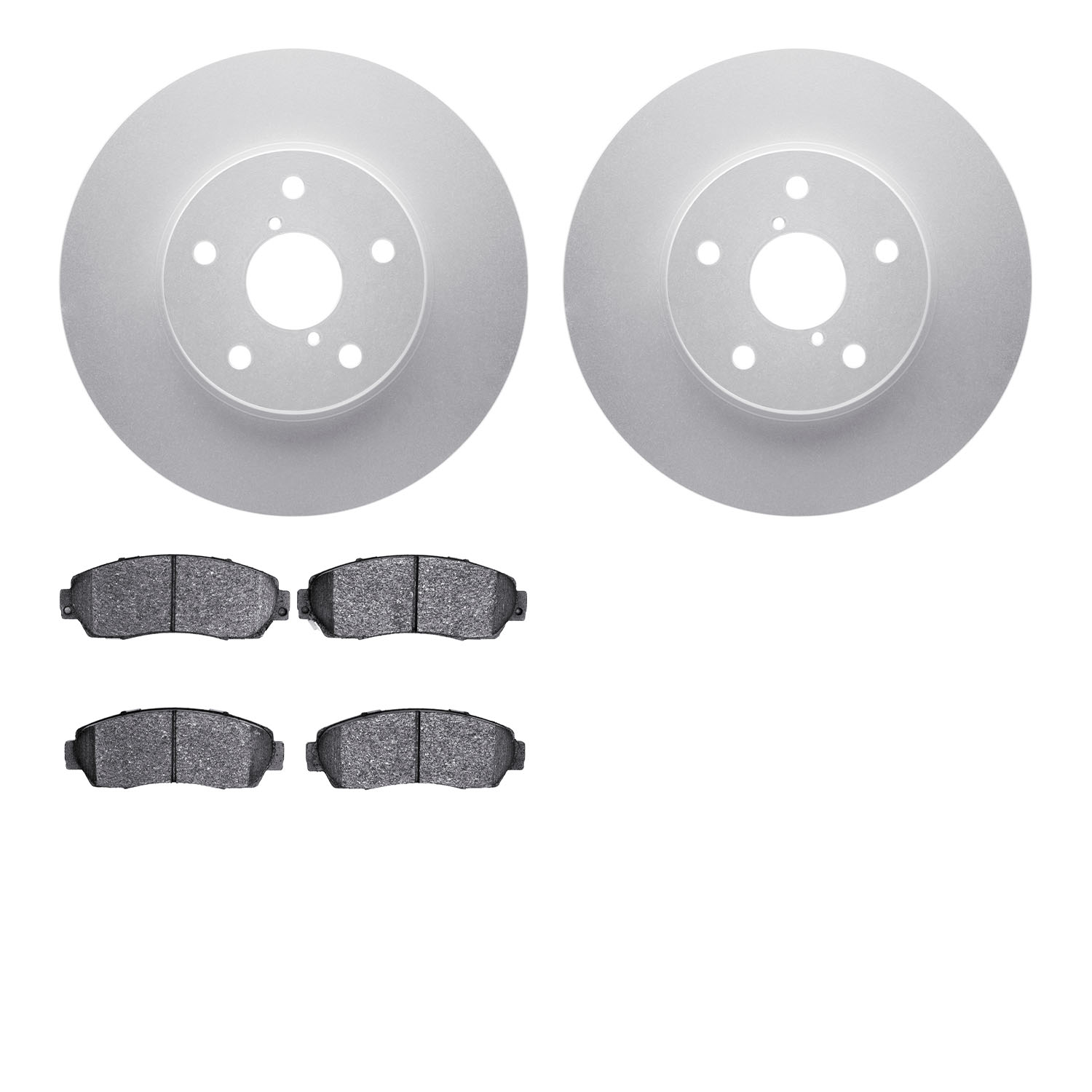 4302-13034 Geospec Brake Rotors with 3000-Series Ceramic Brake Pads Kit, 2016-2019 Subaru, Position: Front