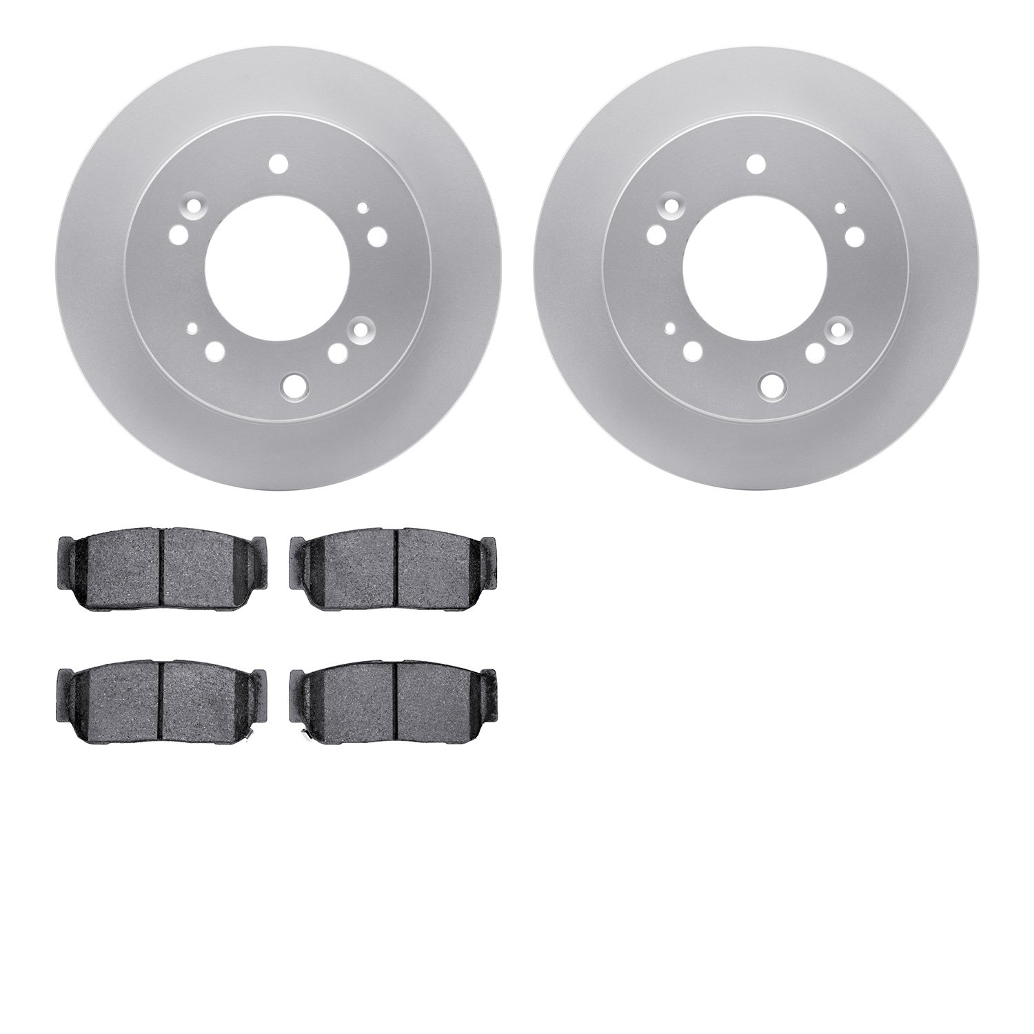 4302-21010 Geospec Brake Rotors with 3000-Series Ceramic Brake Pads Kit, 2007-2009 Kia/Hyundai/Genesis, Position: Rear