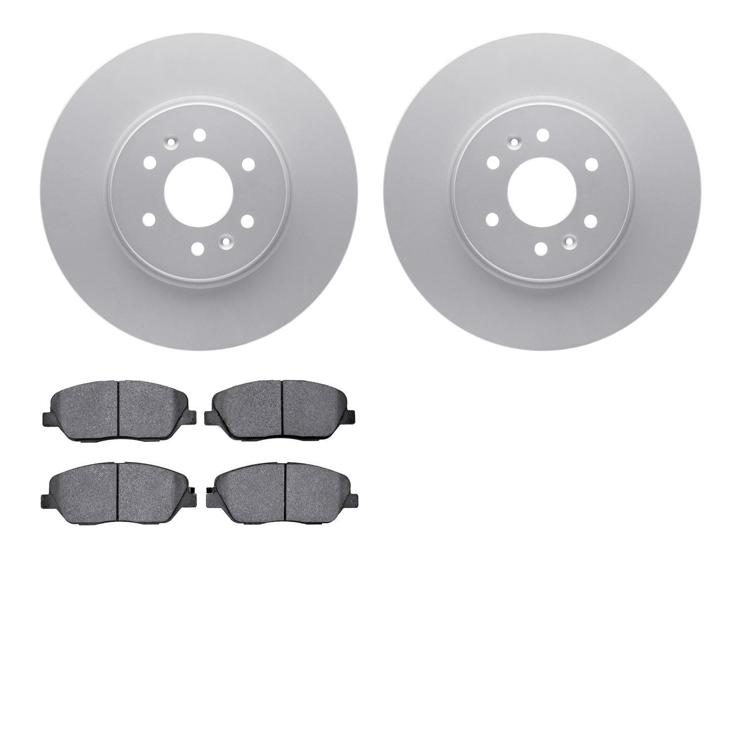 4302-21019 Geospec Brake Rotors with 3000-Series Ceramic Brake Pads Kit, 2009-2010 Kia/Hyundai/Genesis, Position: Front