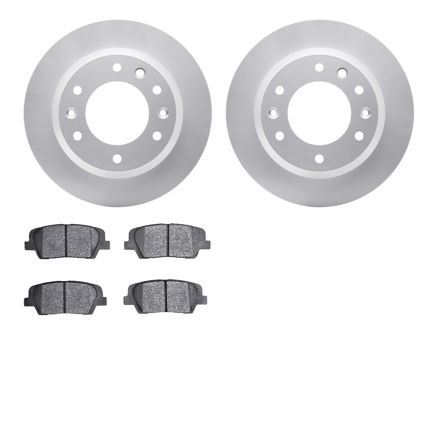 4302-21030 Geospec Brake Rotors with 3000-Series Ceramic Brake Pads Kit, 2007-2014 Kia/Hyundai/Genesis, Position: Rear