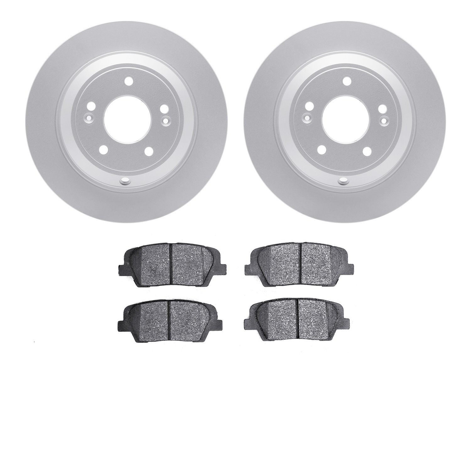 4302-21033 Geospec Brake Rotors with 3000-Series Ceramic Brake Pads Kit, Fits Select Kia/Hyundai/Genesis, Position: Rear
