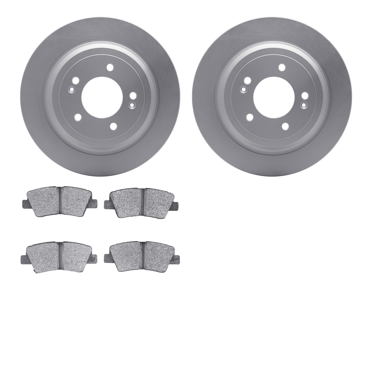 4302-21037 Geospec Brake Rotors with 3000-Series Ceramic Brake Pads Kit, Fits Select Kia/Hyundai/Genesis, Position: Rear