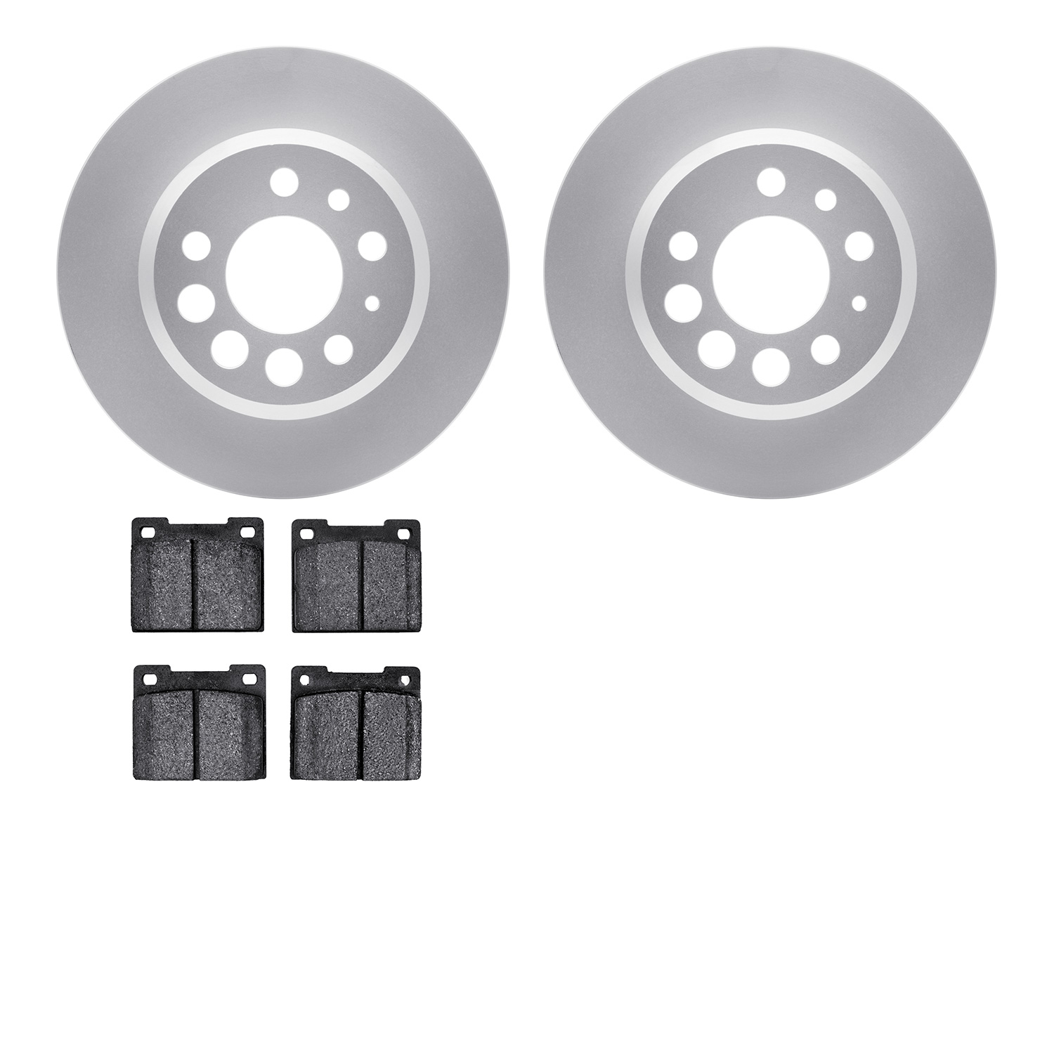 4302-27008 Geospec Brake Rotors with 3000-Series Ceramic Brake Pads Kit, 1975-1987 Volvo, Position: Rear