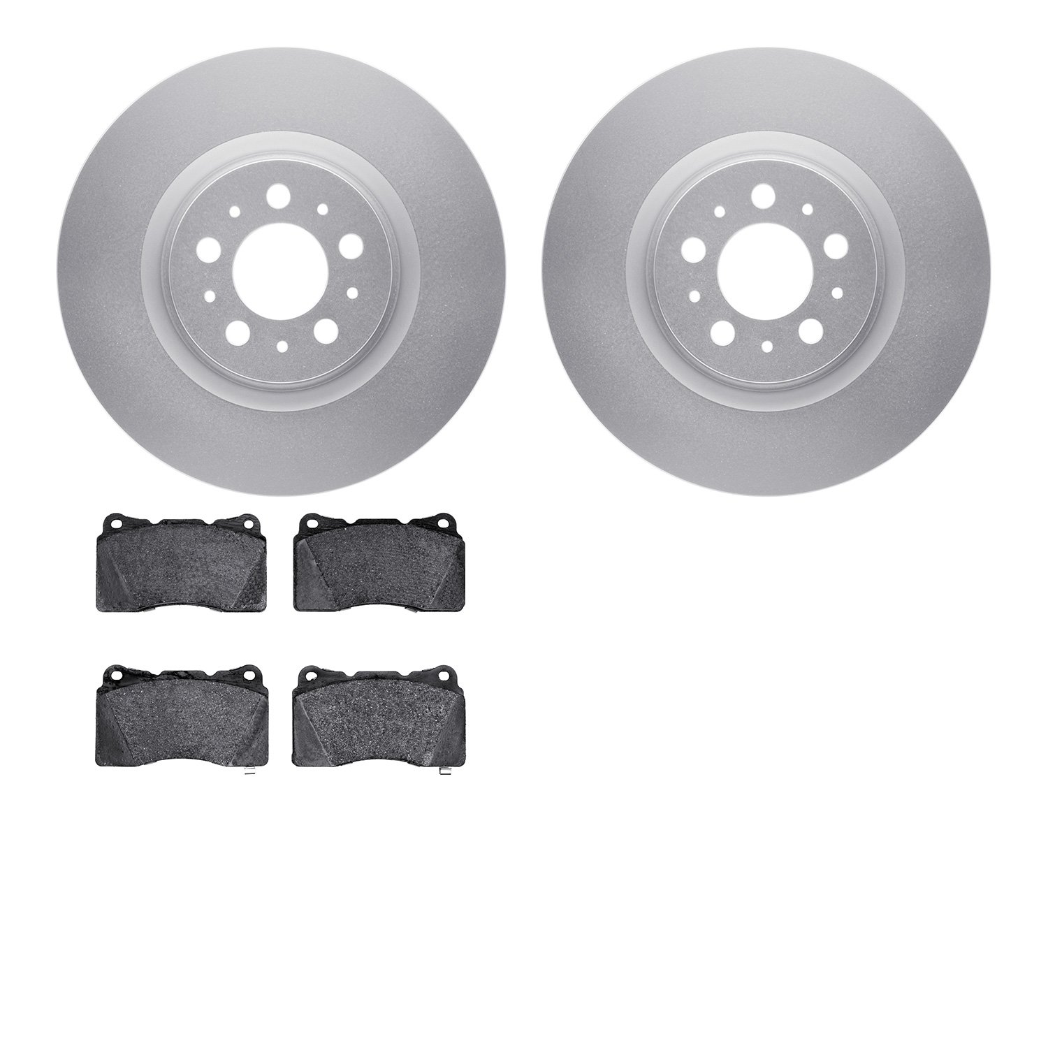 4302-27021 Geospec Brake Rotors with 3000-Series Ceramic Brake Pads Kit, 2004-2007 Volvo, Position: Front