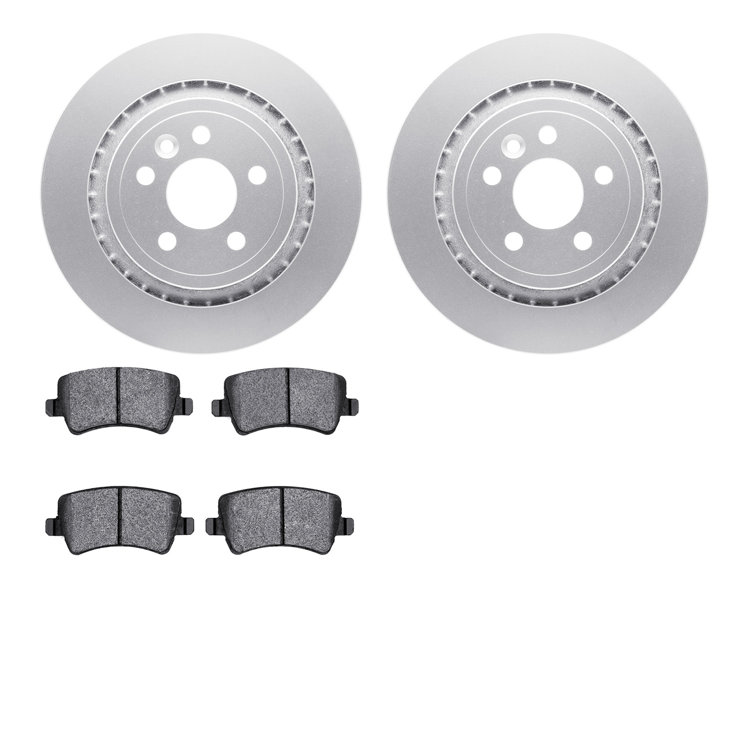 4302-27029 Geospec Brake Rotors with 3000-Series Ceramic Brake Pads Kit, 2007-2015 Volvo, Position: Rear