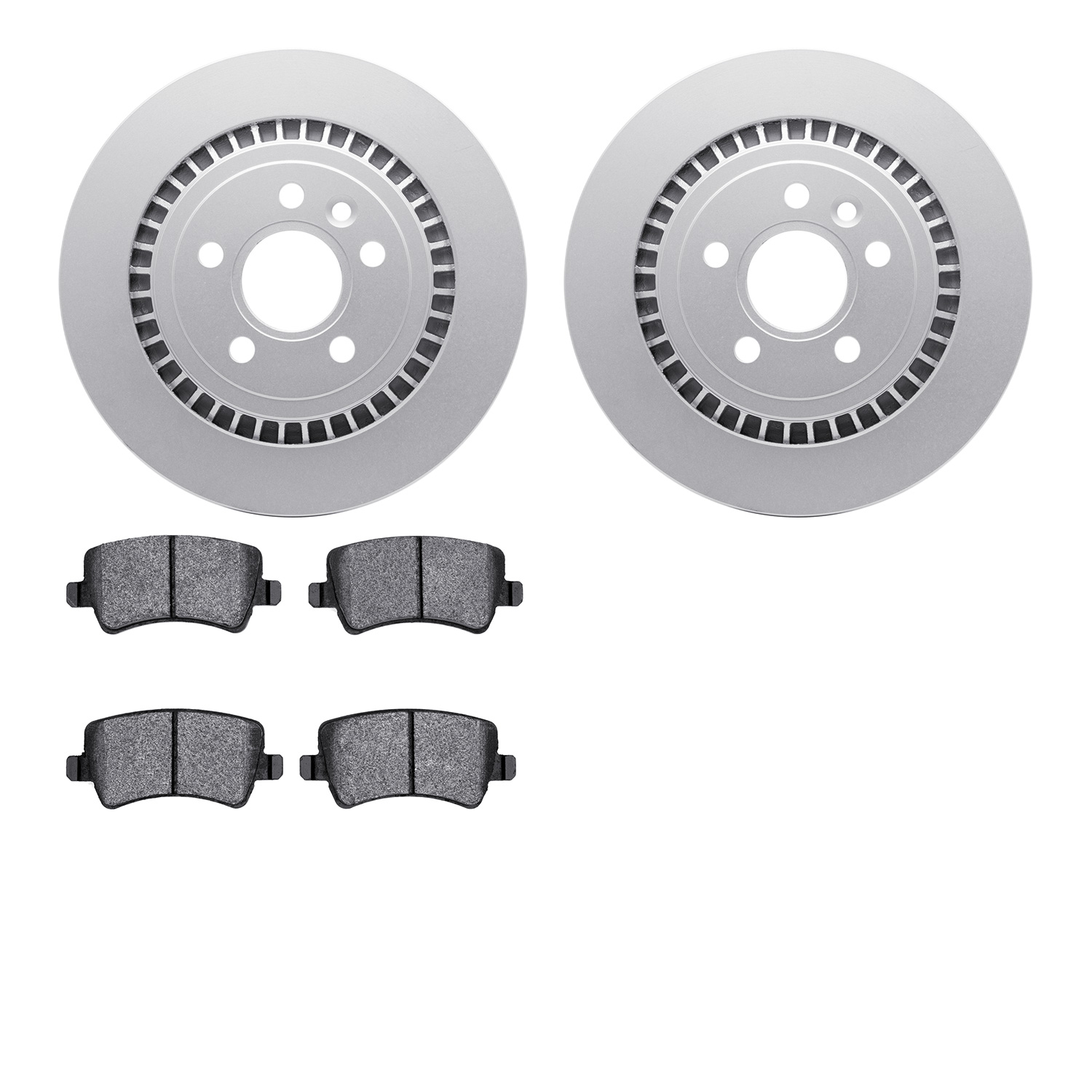 4302-27031 Geospec Brake Rotors with 3000-Series Ceramic Brake Pads Kit, 2008-2018 Volvo, Position: Rear
