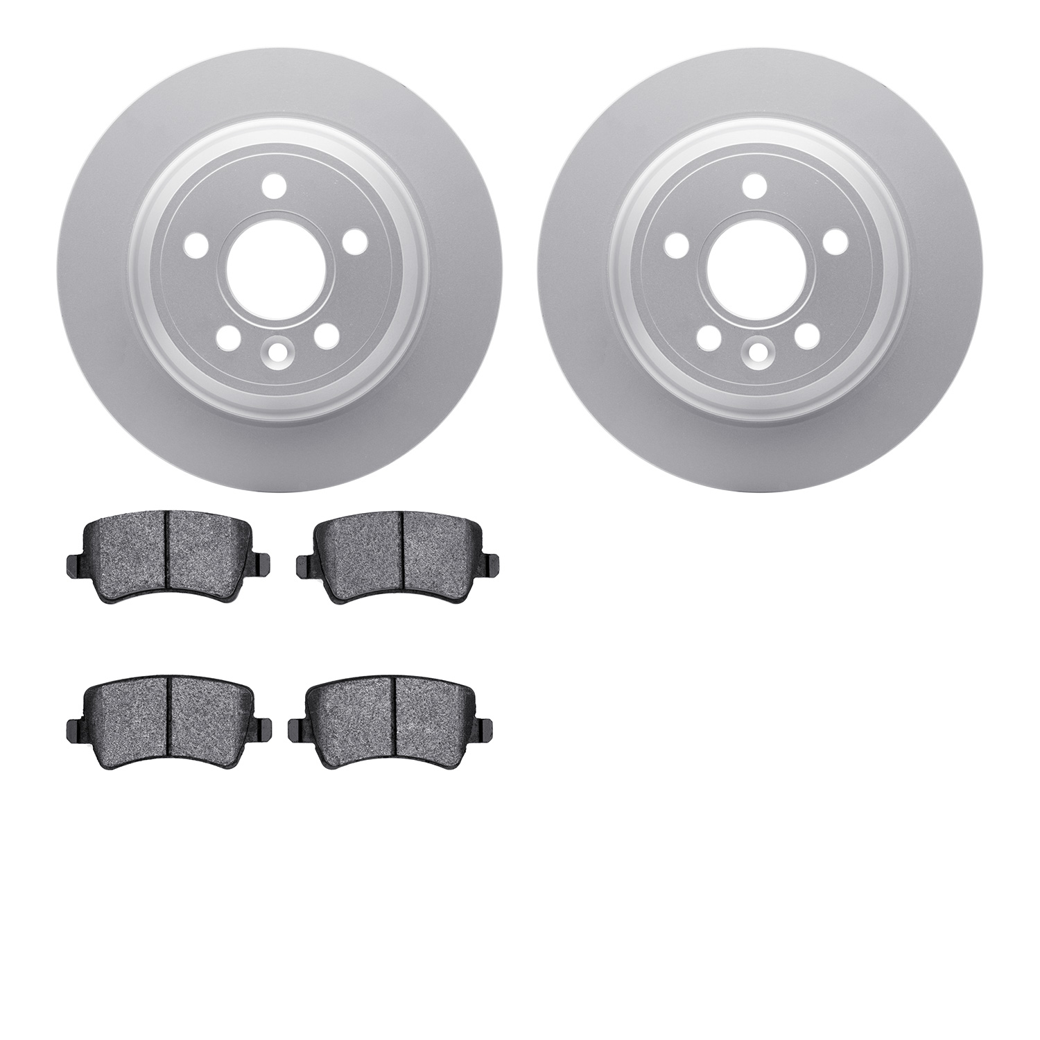 4302-27032 Geospec Brake Rotors with 3000-Series Ceramic Brake Pads Kit, 2008-2008 Volvo, Position: Rear