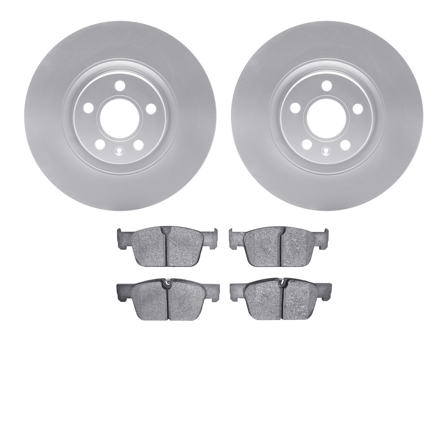 4302-27044 Geospec Brake Rotors with 3000-Series Ceramic Brake Pads Kit, Fits Select Volvo, Position: Front