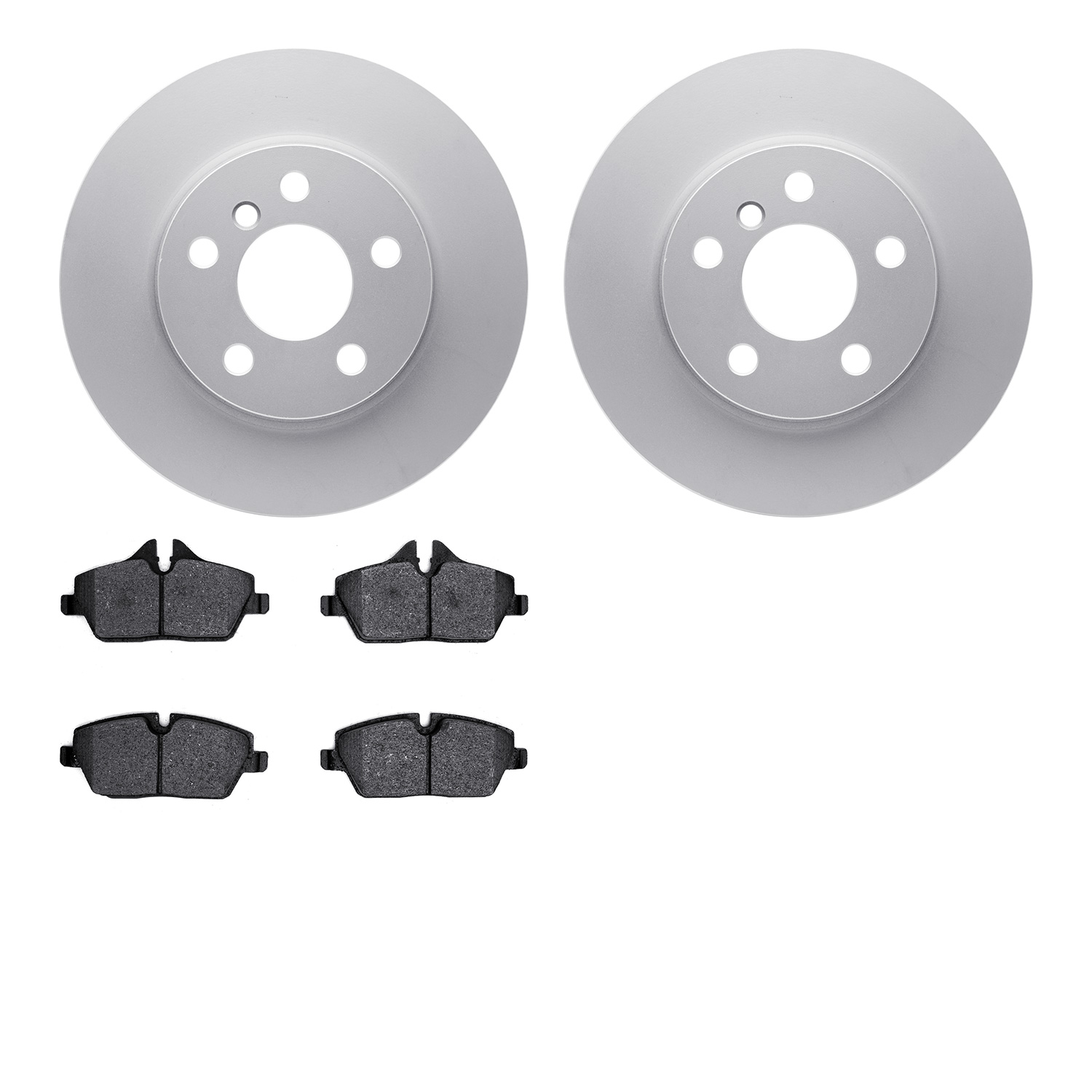 4302-32012 Geospec Brake Rotors with 3000-Series Ceramic Brake Pads Kit, Fits Select Mini, Position: Front