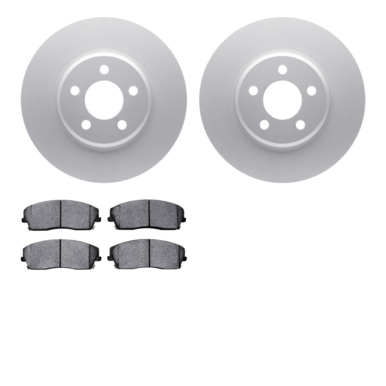 4302-39015 Geospec Brake Rotors with 3000-Series Ceramic Brake Pads Kit, Fits Select Mopar, Position: Front
