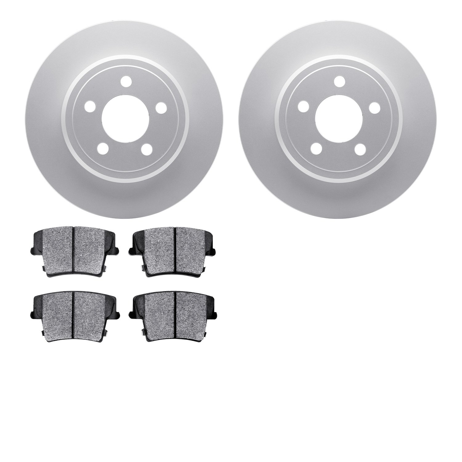 4302-39016 Geospec Brake Rotors with 3000-Series Ceramic Brake Pads Kit, Fits Select Mopar, Position: Rear