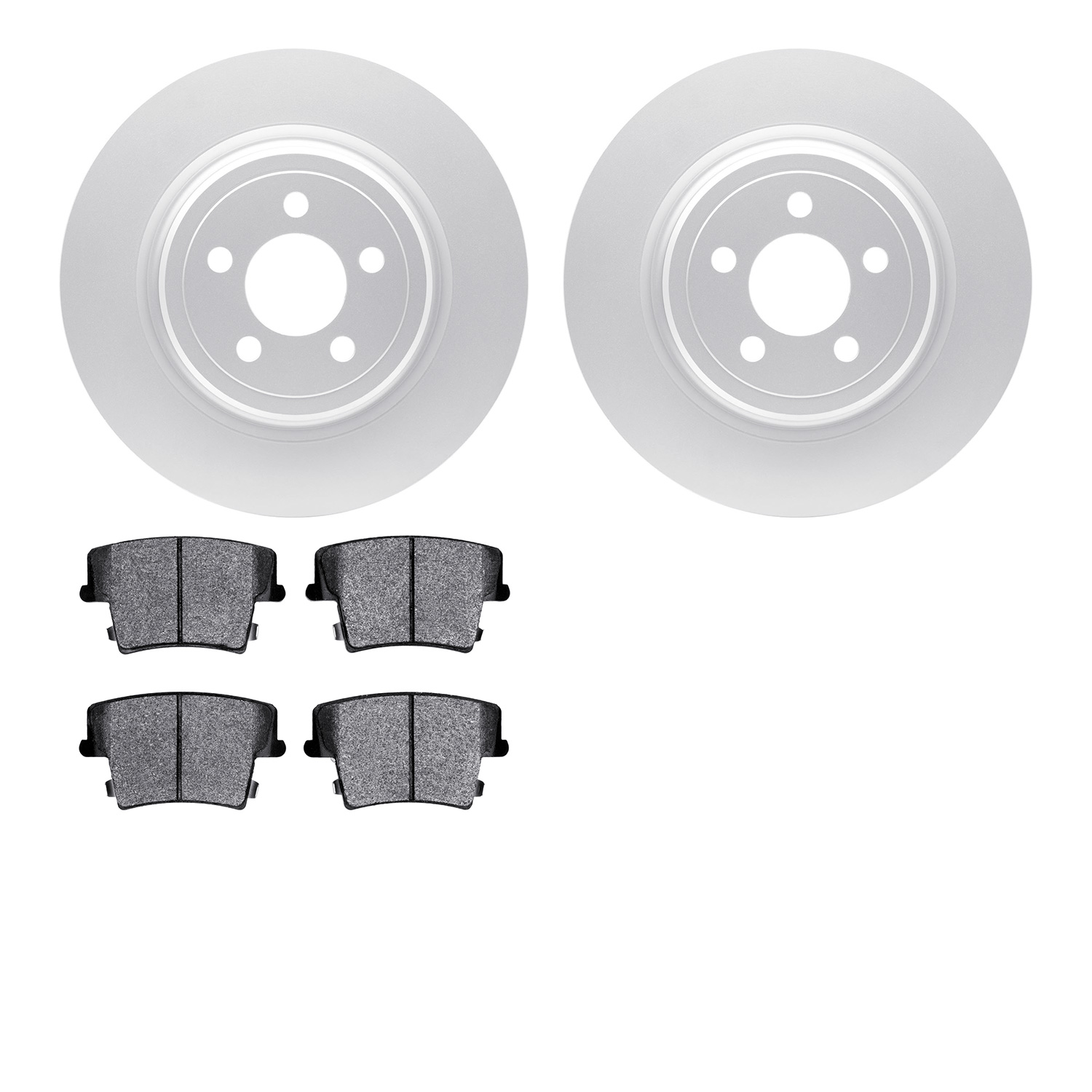 4302-39019 Geospec Brake Rotors with 3000-Series Ceramic Brake Pads Kit, 2006-2014 Mopar, Position: Rear