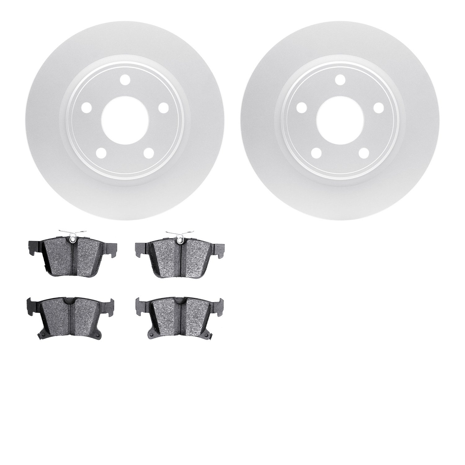 4302-39027 Geospec Brake Rotors with 3000-Series Ceramic Brake Pads Kit, Fits Select Mopar, Position: Rear