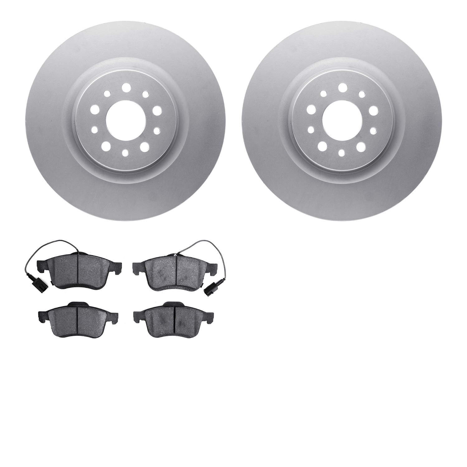 4302-40043 Geospec Brake Rotors with 3000-Series Ceramic Brake Pads Kit, 2015-2021 Mopar, Position: Front