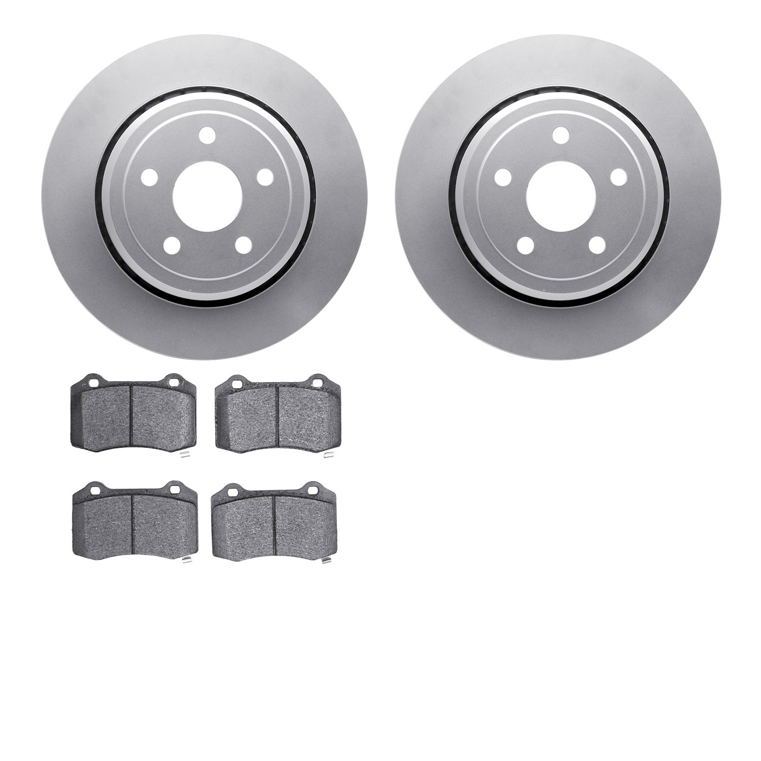 4302-42011 Geospec Brake Rotors with 3000-Series Ceramic Brake Pads Kit, Fits Select Mopar, Position: Rear