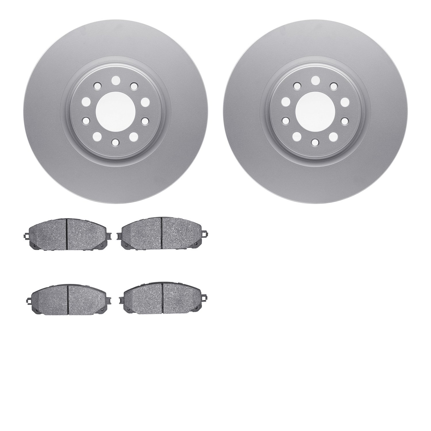 4302-42029 Geospec Brake Rotors with 3000-Series Ceramic Brake Pads Kit, Fits Select Mopar, Position: Front