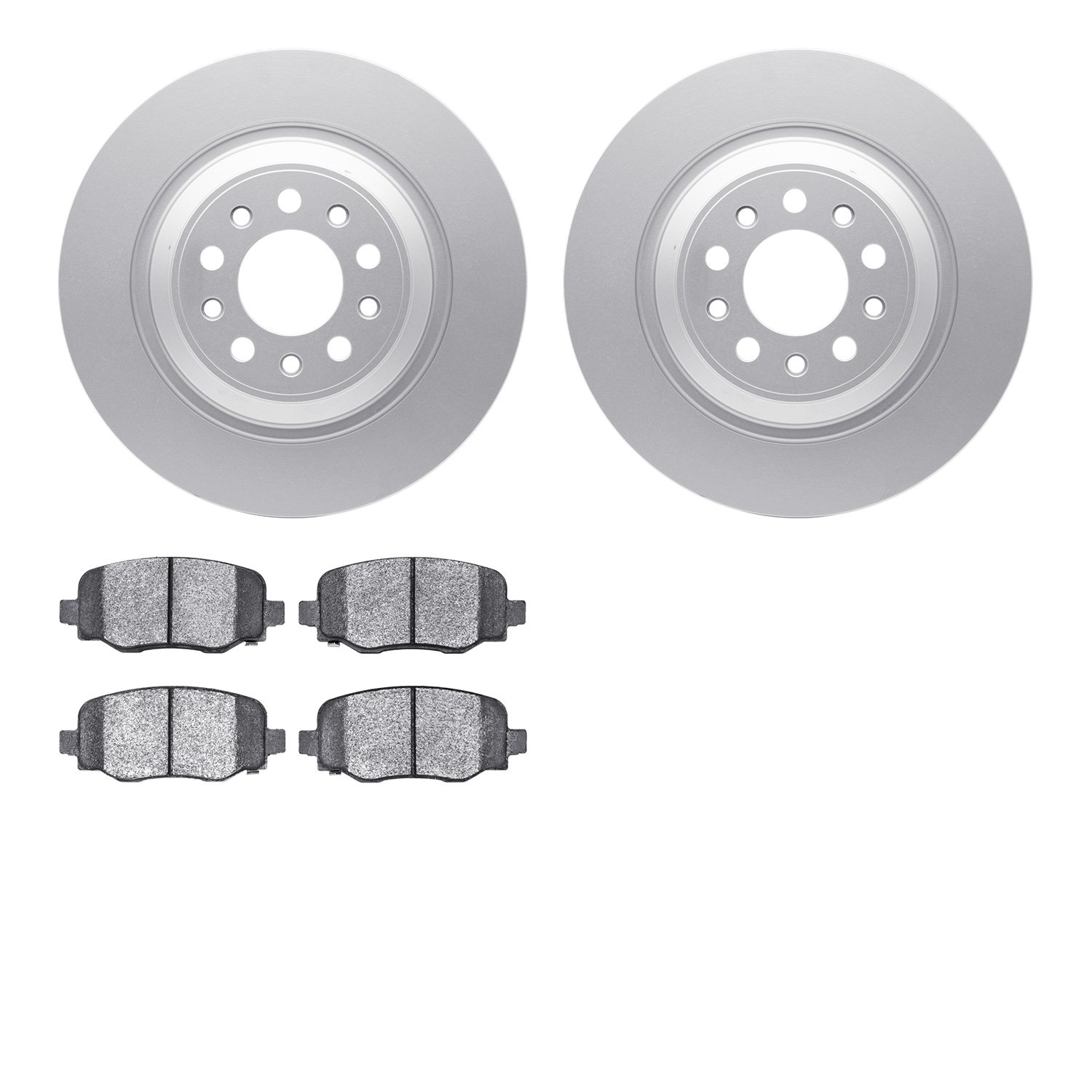 4302-42030 Geospec Brake Rotors with 3000-Series Ceramic Brake Pads Kit, Fits Select Mopar, Position: Rear