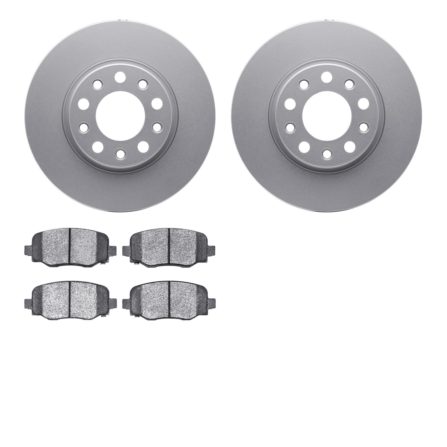 4302-42031 Geospec Brake Rotors with 3000-Series Ceramic Brake Pads Kit, Fits Select Mopar, Position: Rear