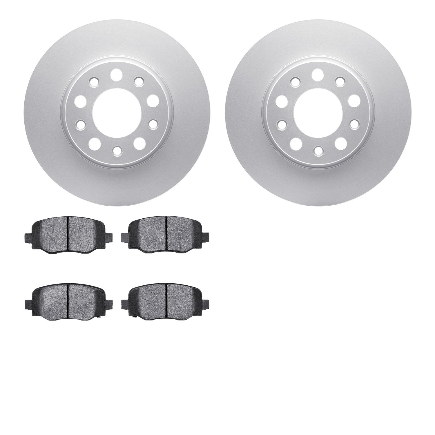 4302-42032 Geospec Brake Rotors with 3000-Series Ceramic Brake Pads Kit, Fits Select Mopar, Position: Rear