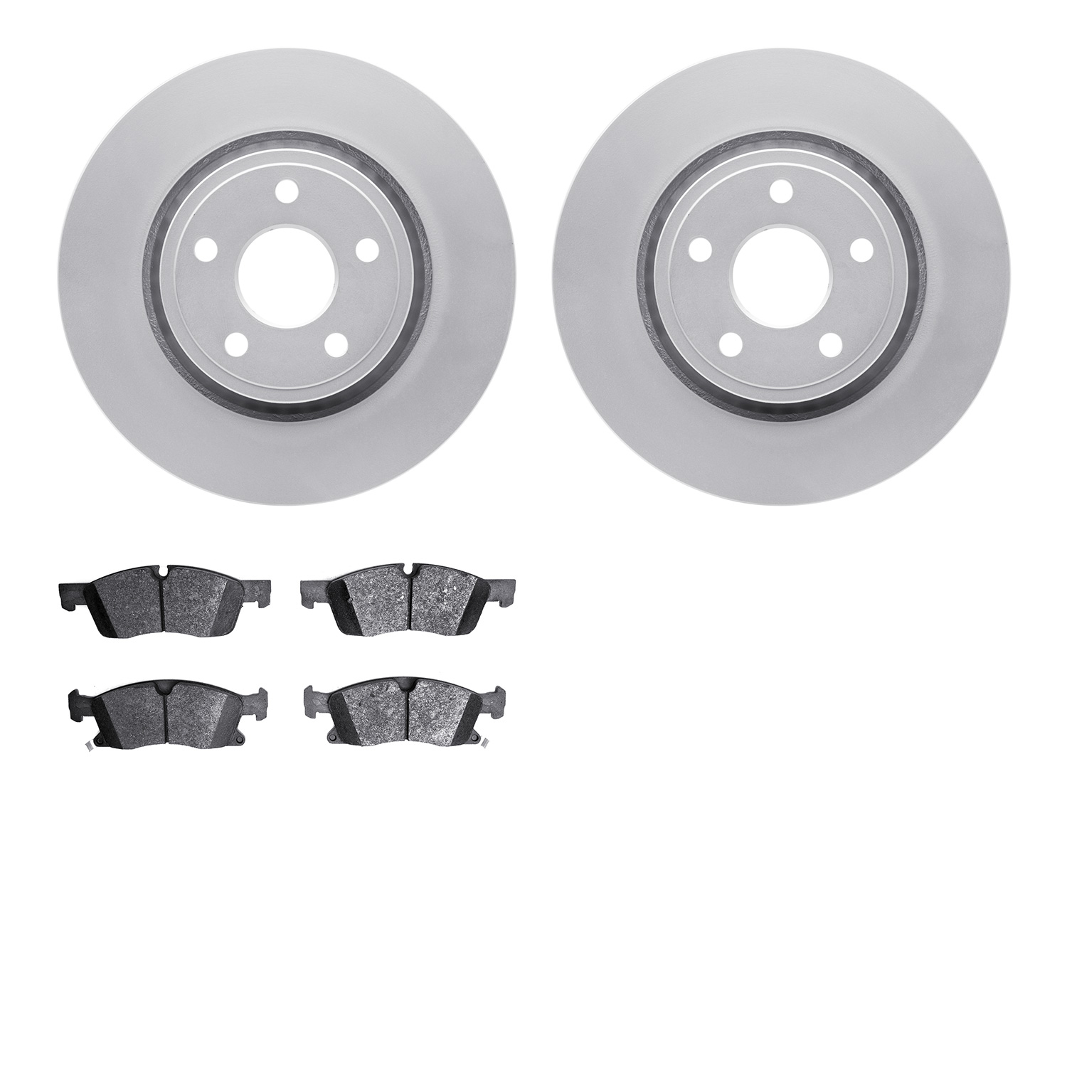 4302-42035 Geospec Brake Rotors with 3000-Series Ceramic Brake Pads Kit, Fits Select Mopar, Position: Front