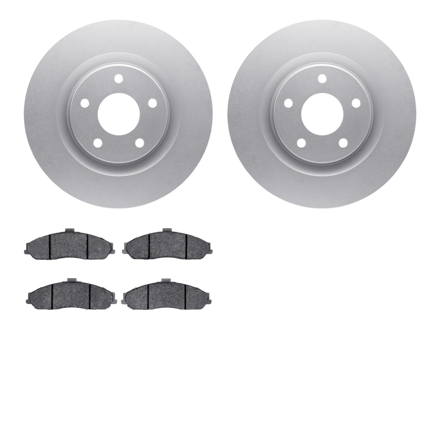 4302-46003 Geospec Brake Rotors with 3000-Series Ceramic Brake Pads Kit, 2005-2013 GM, Position: Front