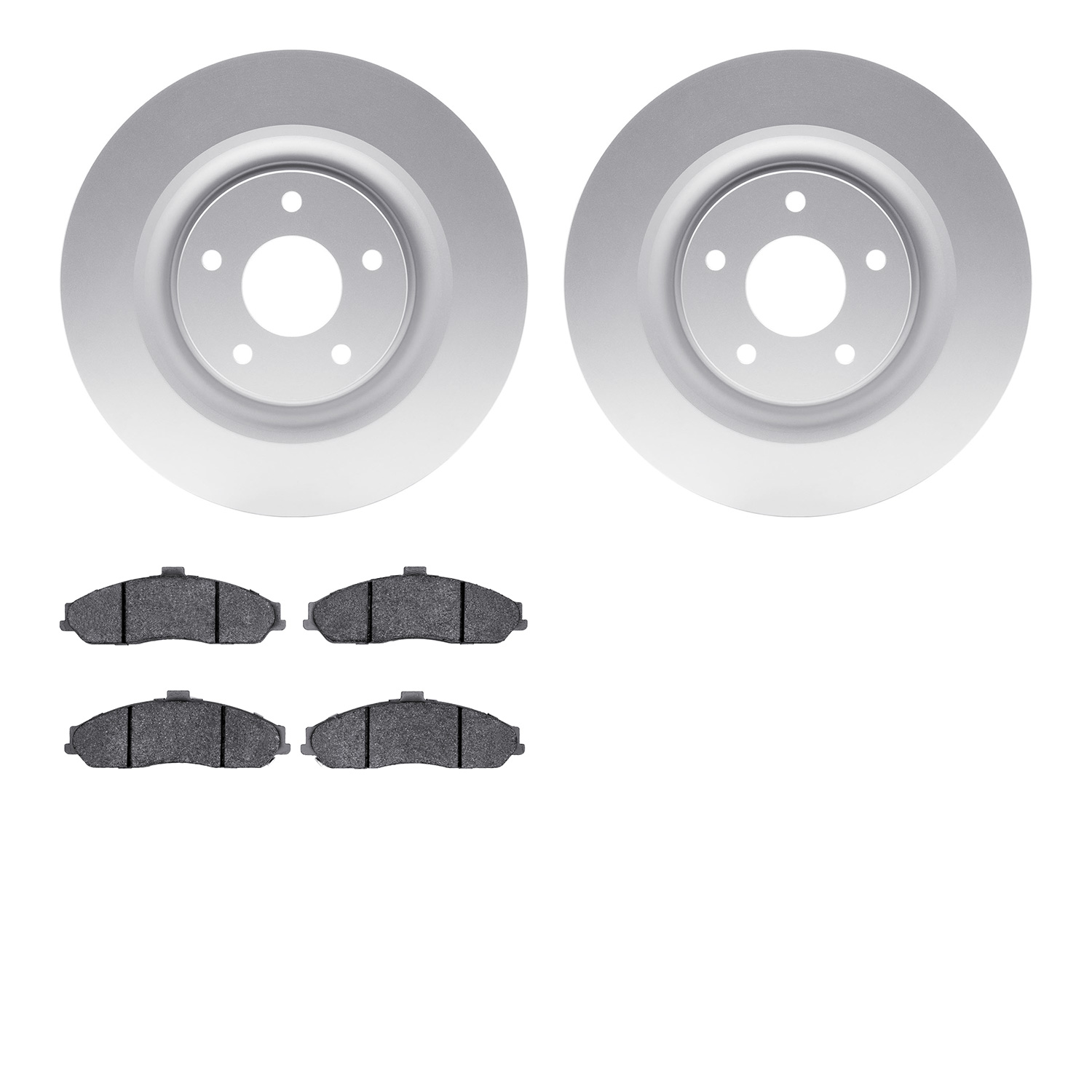 4302-46004 Geospec Brake Rotors with 3000-Series Ceramic Brake Pads Kit, 2005-2013 GM, Position: Front