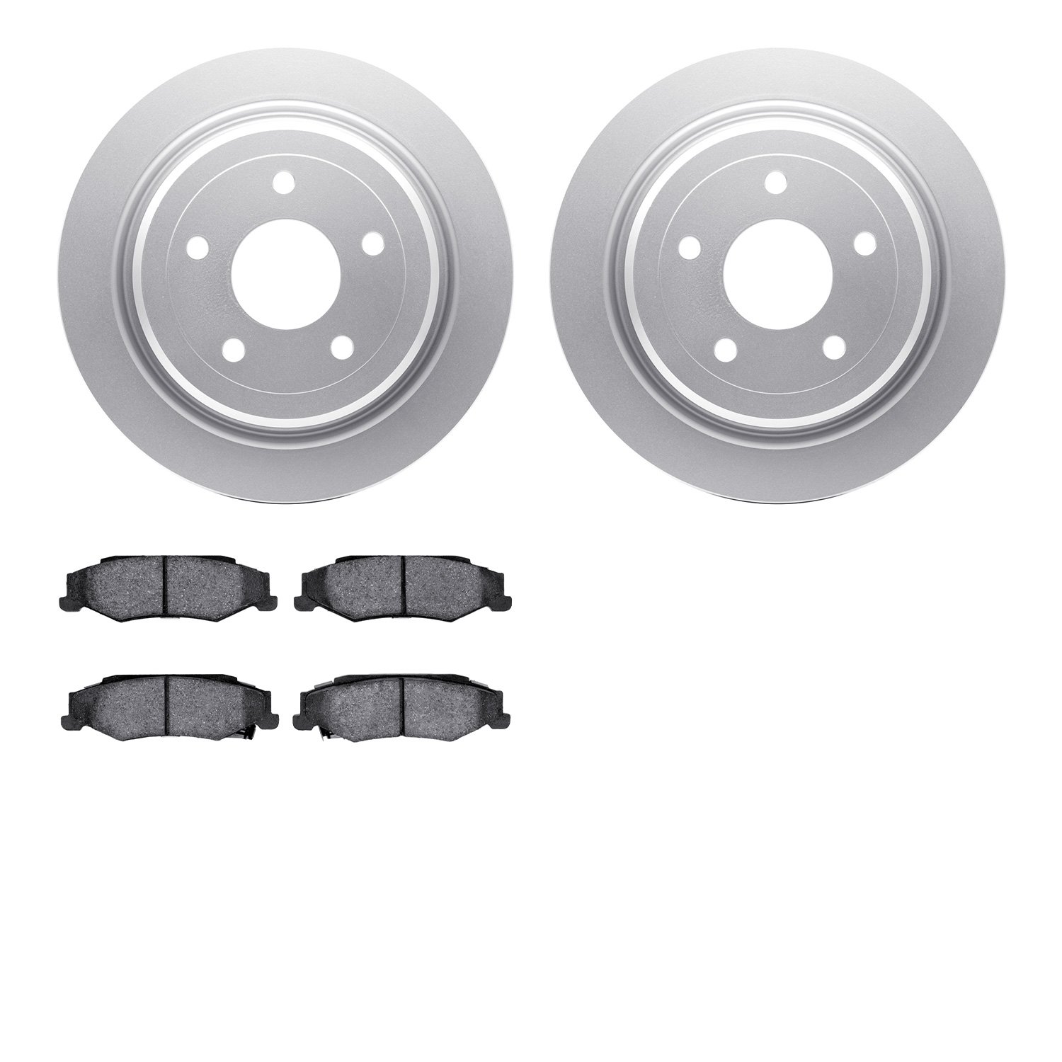 4302-46008 Geospec Brake Rotors with 3000-Series Ceramic Brake Pads Kit, 1997-2013 GM, Position: Rear