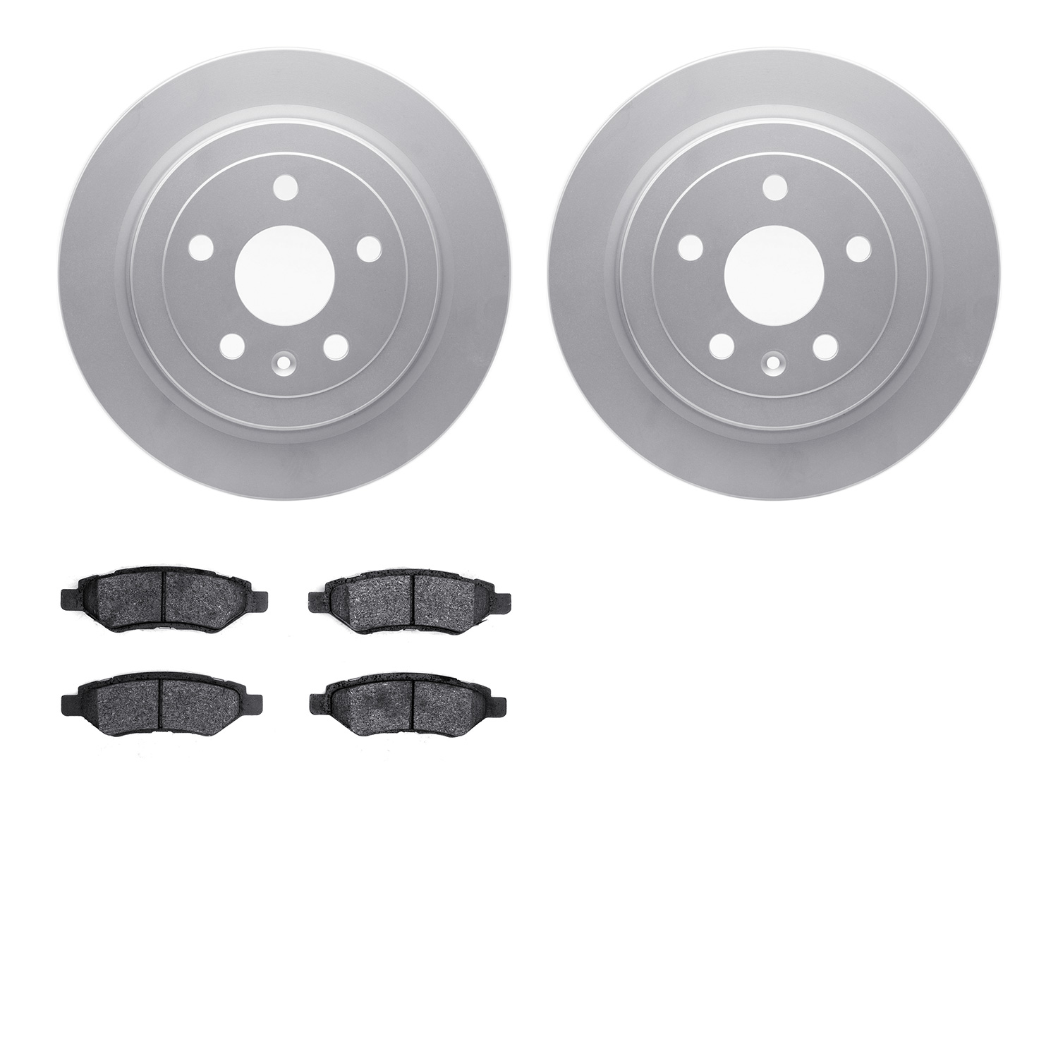 4302-46032 Geospec Brake Rotors with 3000-Series Ceramic Brake Pads Kit, 2008-2015 GM, Position: Rear