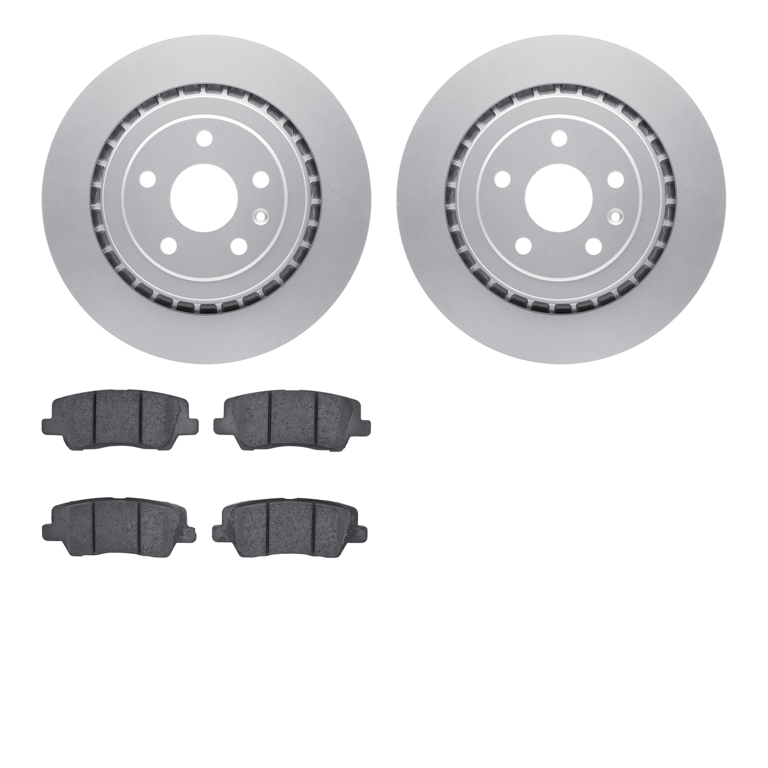 4302-47039 Geospec Brake Rotors with 3000-Series Ceramic Brake Pads Kit, 2015-2019 GM, Position: Rear