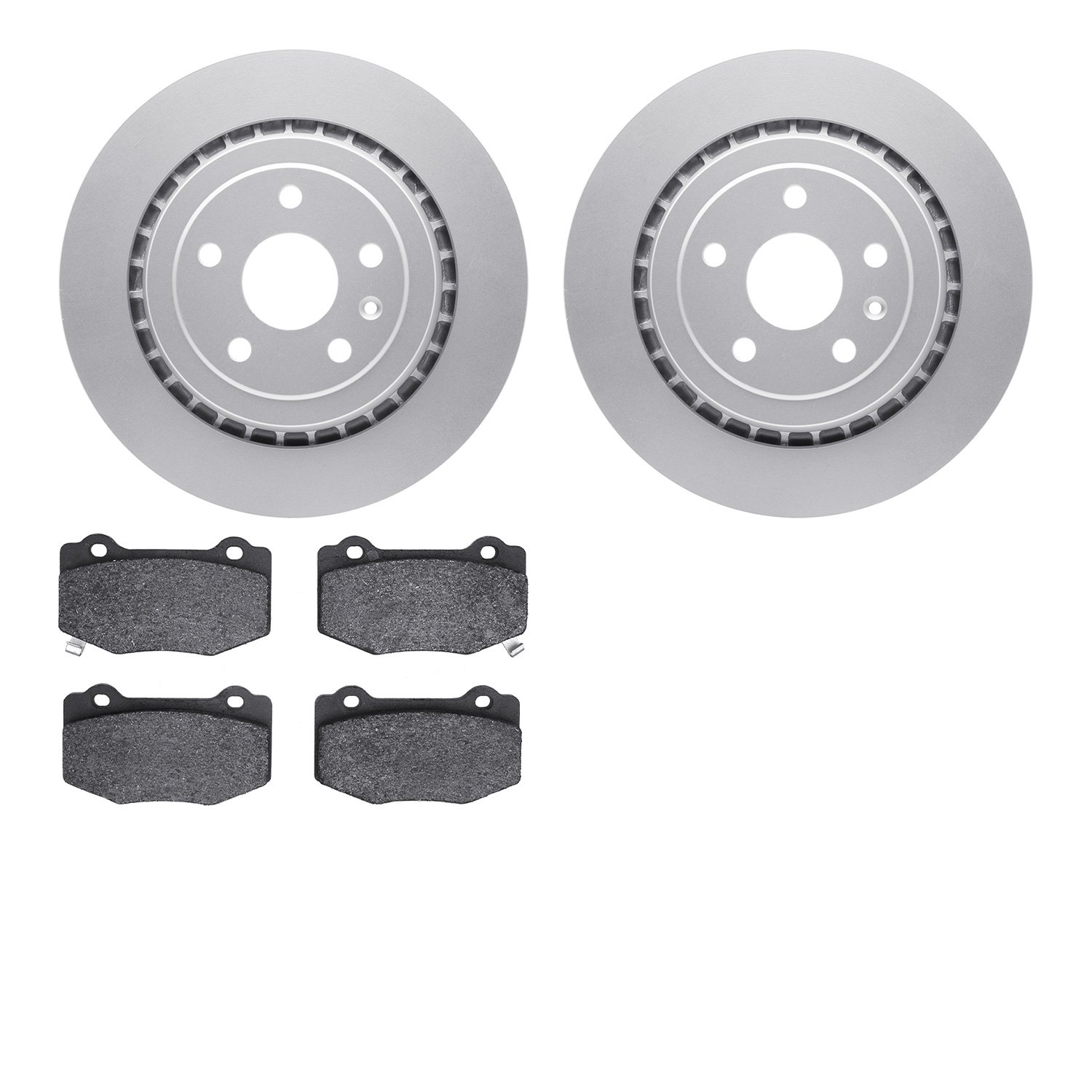 4302-47041 Geospec Brake Rotors with 3000-Series Ceramic Brake Pads Kit, Fits Select GM, Position: Rear