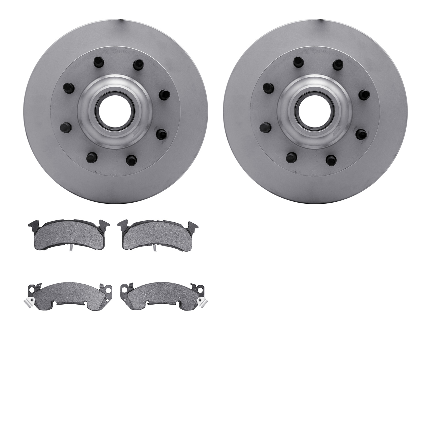 4302-48005 Geospec Brake Rotors with 3000-Series Ceramic Brake Pads Kit, 1978-1993 GM, Position: Front