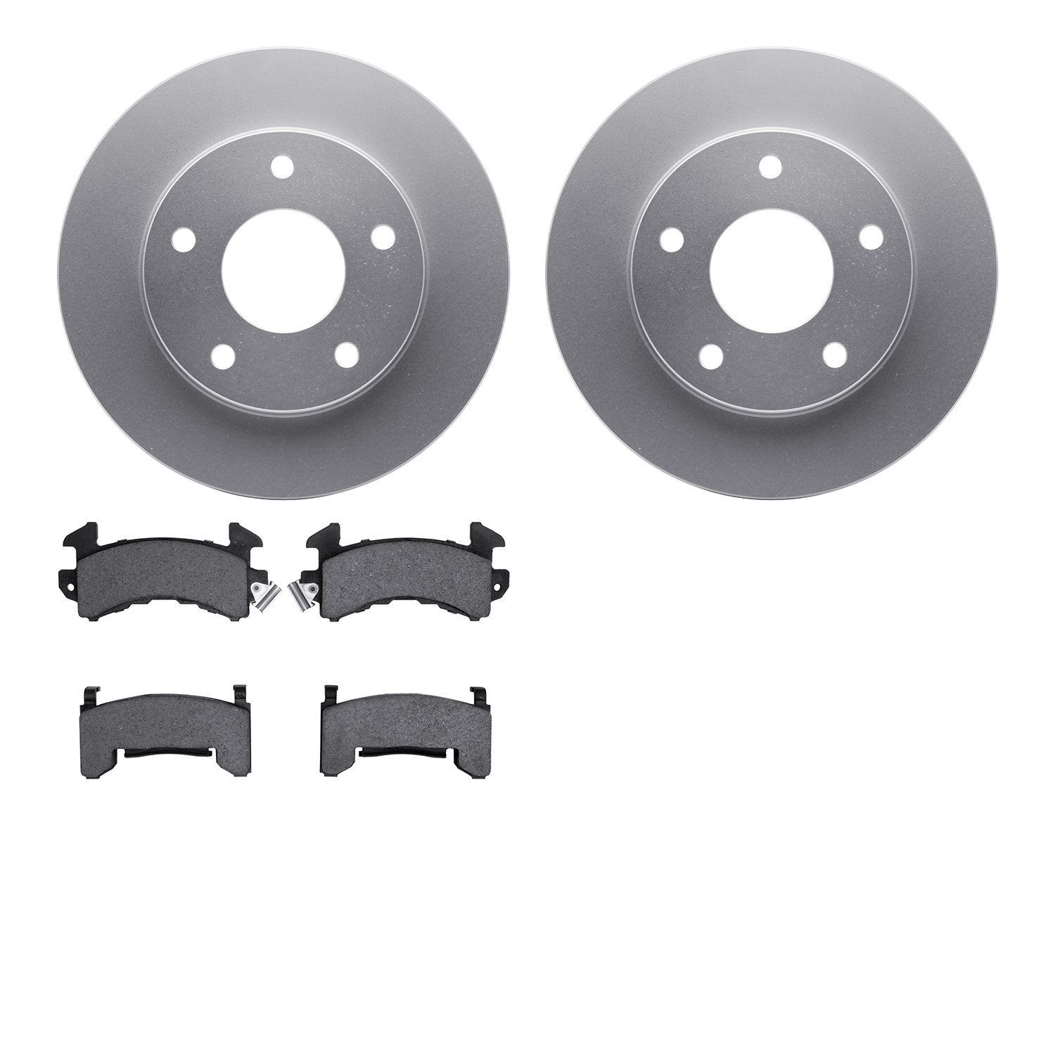 4302-48007 Geospec Brake Rotors with 3000-Series Ceramic Brake Pads Kit, 1979-1998 GM, Position: Front