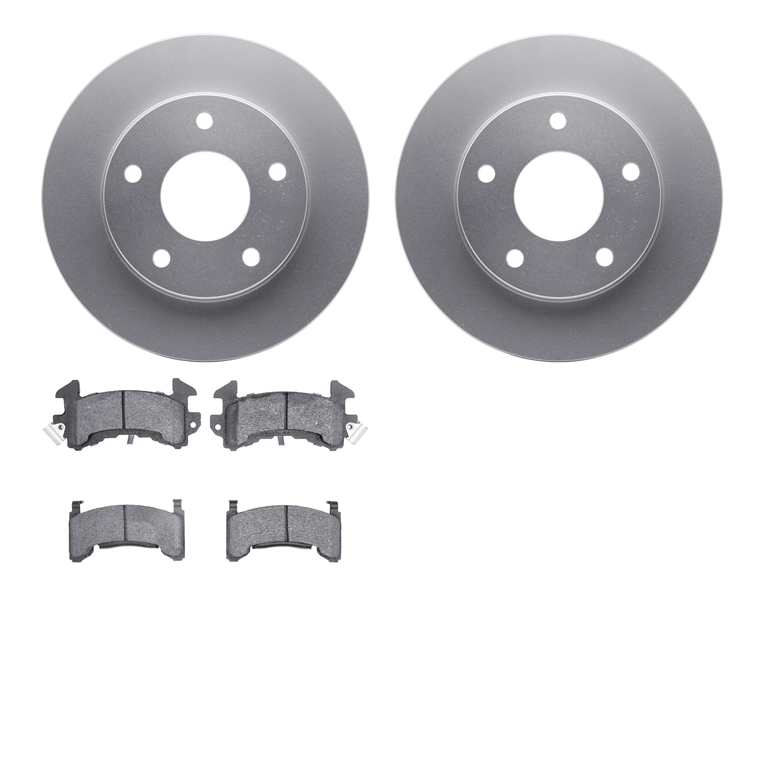 4302-48009 Geospec Brake Rotors with 3000-Series Ceramic Brake Pads Kit, 1979-1985 GM, Position: Rear