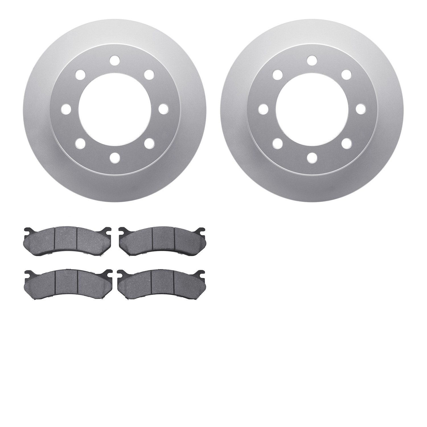 4302-48020 Geospec Brake Rotors with 3000-Series Ceramic Brake Pads Kit, 1999-2013 GM, Position: Rear