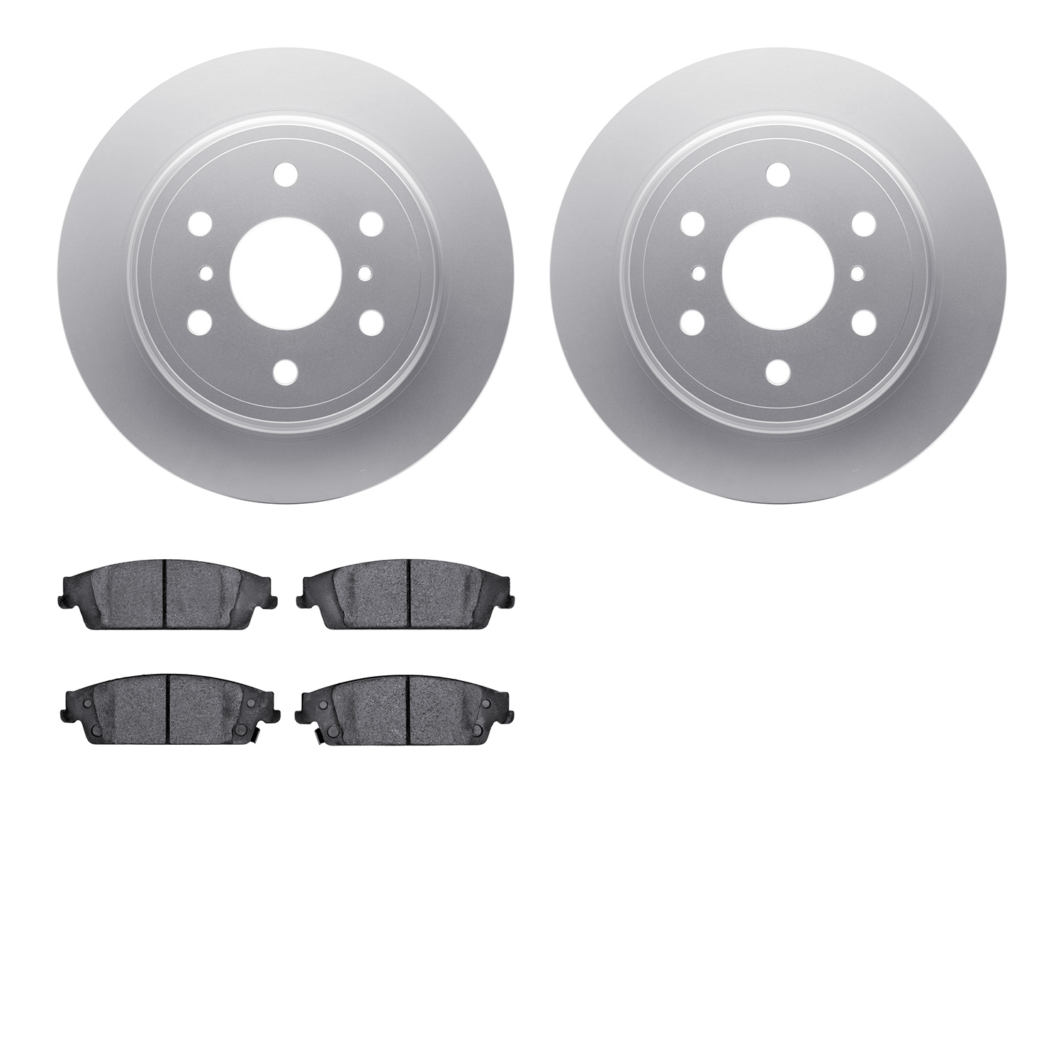 4302-48040 Geospec Brake Rotors with 3000-Series Ceramic Brake Pads Kit, 2014-2020 GM, Position: Rear