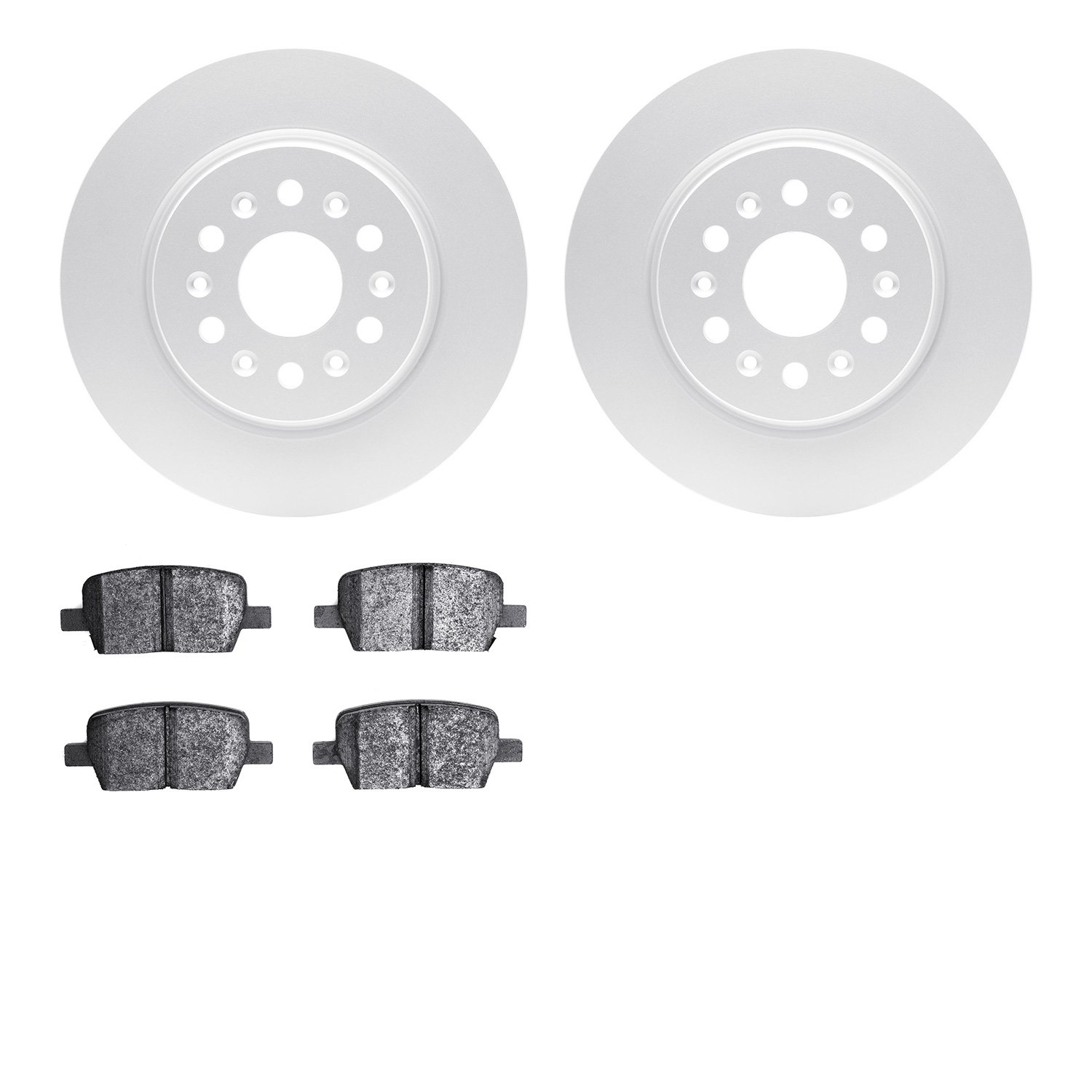 4302-48051 Geospec Brake Rotors with 3000-Series Ceramic Brake Pads Kit, 2017-2020 GM, Position: Rear