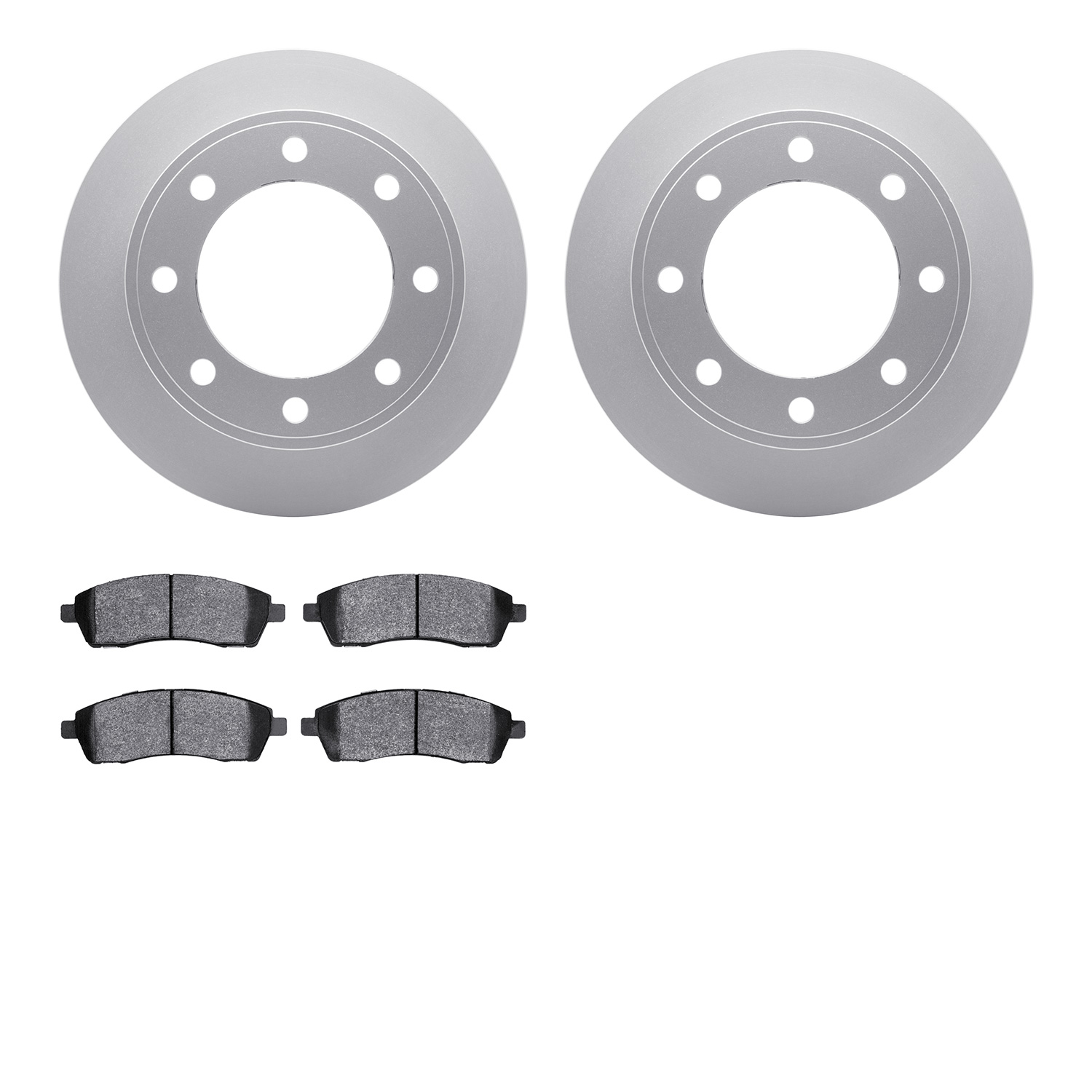 4302-54048 Geospec Brake Rotors with 3000-Series Ceramic Brake Pads Kit, 1999-2005 Ford/Lincoln/Mercury/Mazda, Position: Rear