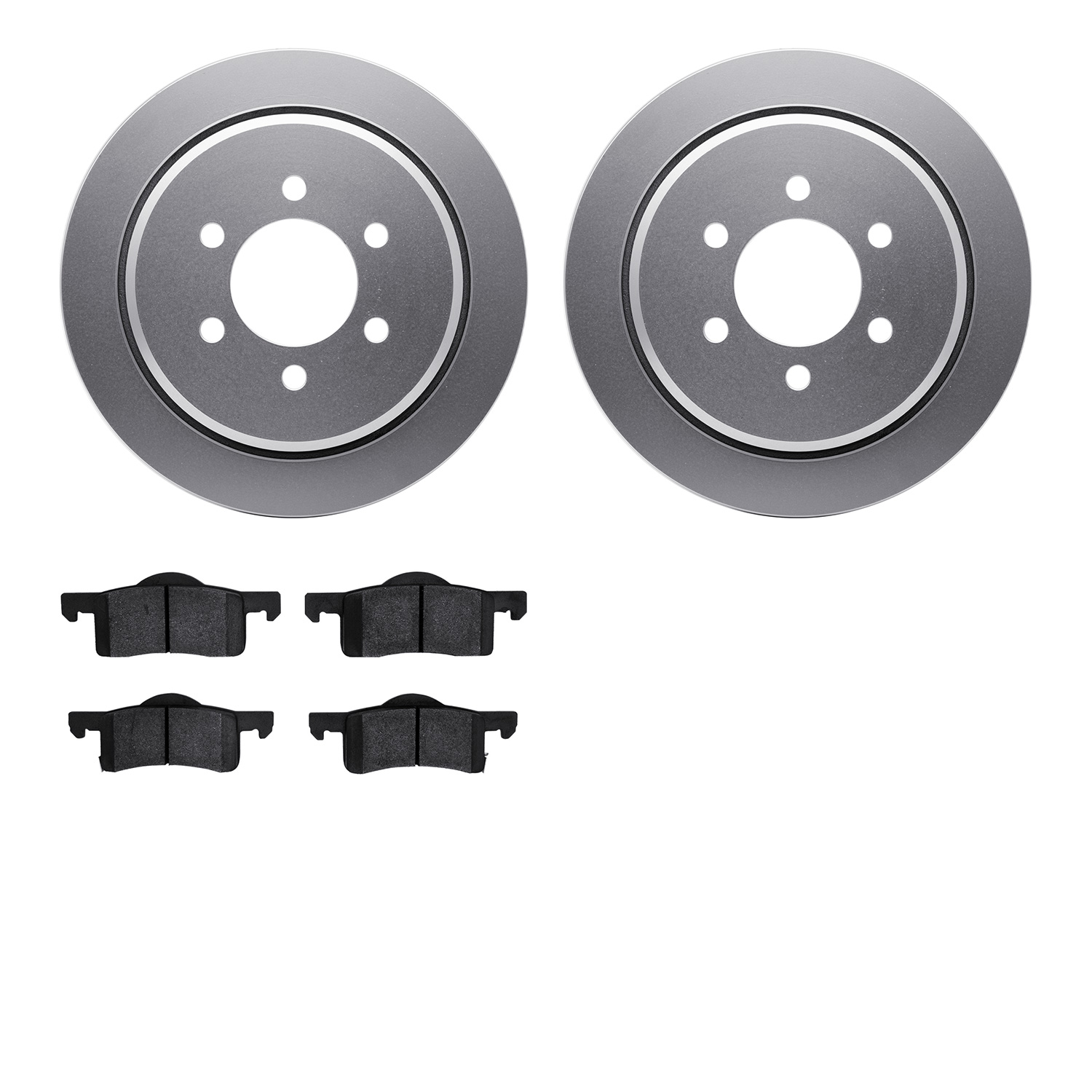 4302-54066 Geospec Brake Rotors with 3000-Series Ceramic Brake Pads Kit, 2002-2006 Ford/Lincoln/Mercury/Mazda, Position: Rear