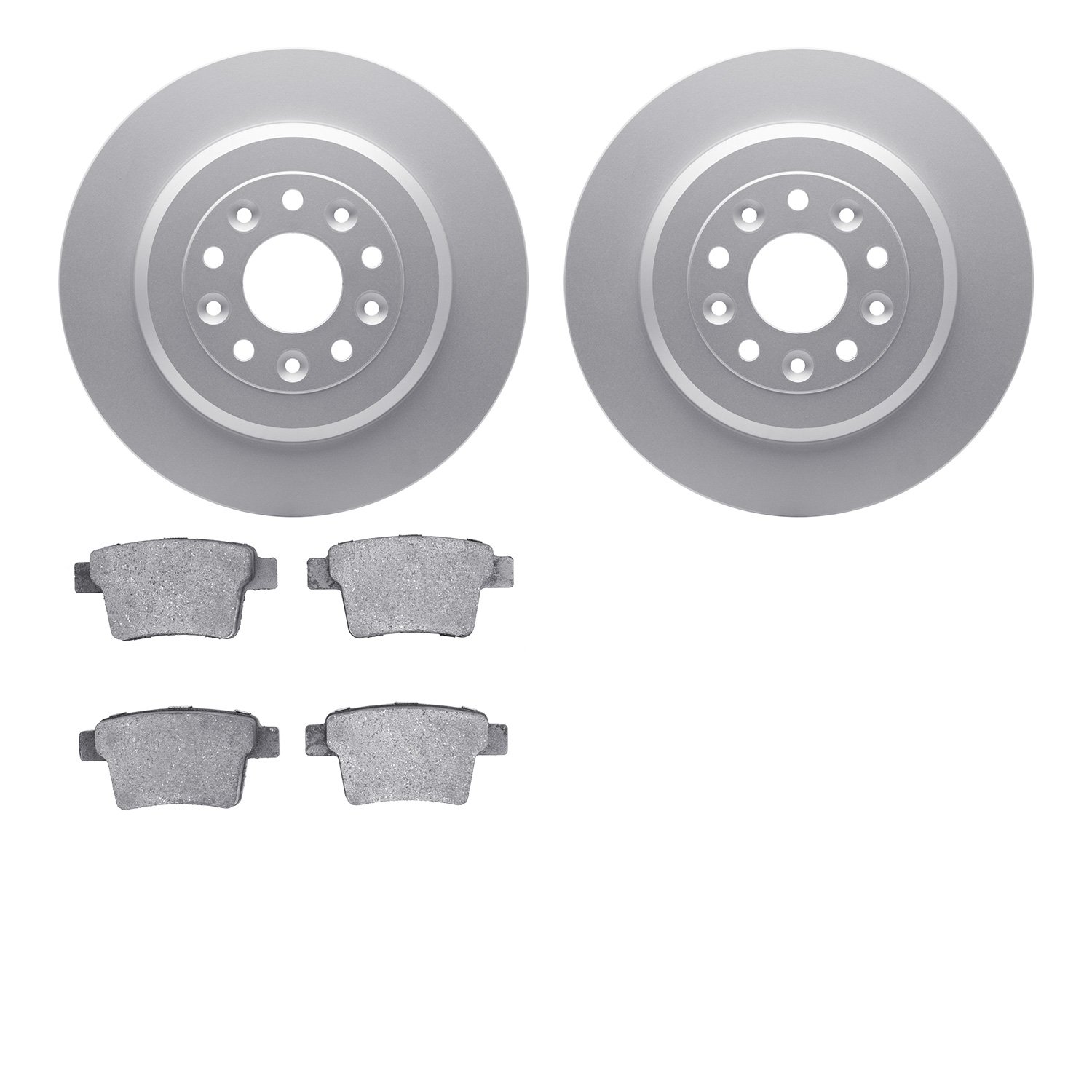 4302-54090 Geospec Brake Rotors with 3000-Series Ceramic Brake Pads Kit, 2005-2009 Ford/Lincoln/Mercury/Mazda, Position: Rear