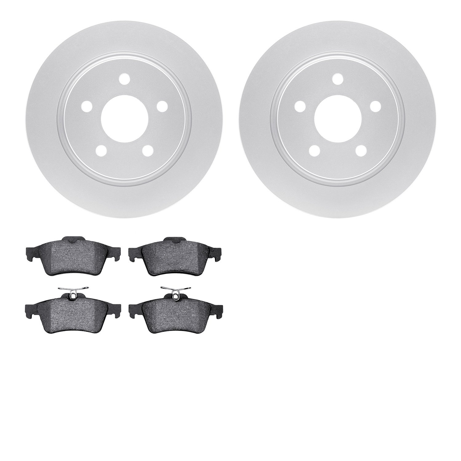 4302-54092 Geospec Brake Rotors with 3000-Series Ceramic Brake Pads Kit, 2013-2018 Ford/Lincoln/Mercury/Mazda, Position: Rear