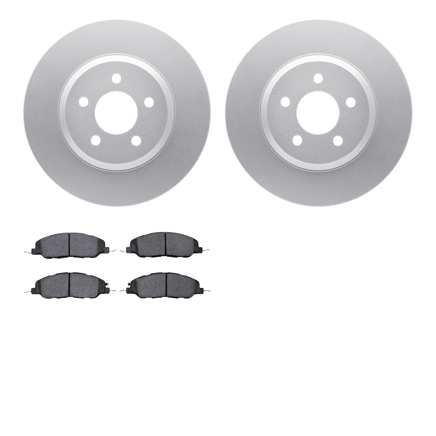 4302-54112 Geospec Brake Rotors with 3000-Series Ceramic Brake Pads Kit, 2005-2014 Ford/Lincoln/Mercury/Mazda, Position: Front
